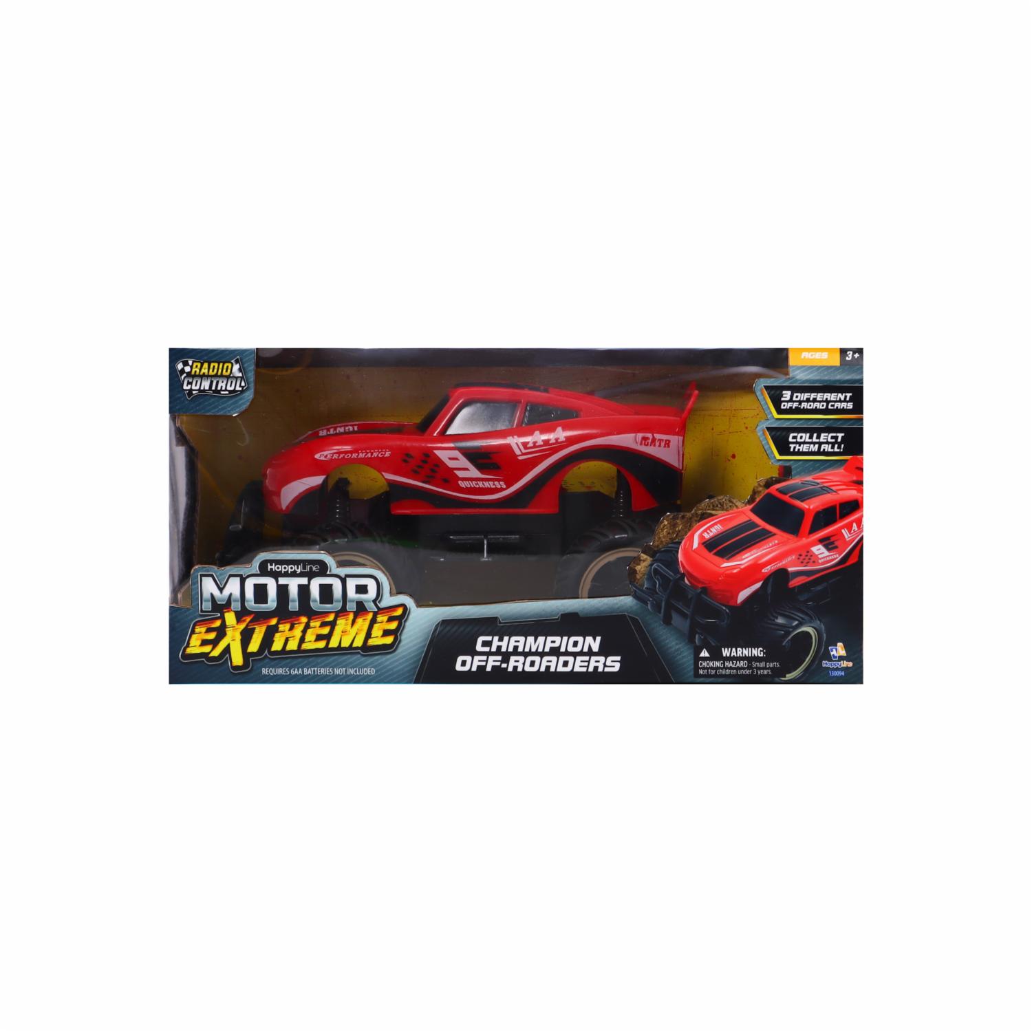 Vehículo R/C 1:16 Champion Off Roaders MOTOR EXTREME Usa Pilas AA x 6