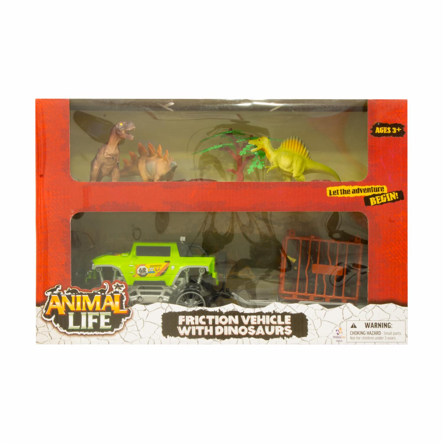 Vehículo A Fricción ANIMAL LIFE Incluye Dinosaurios