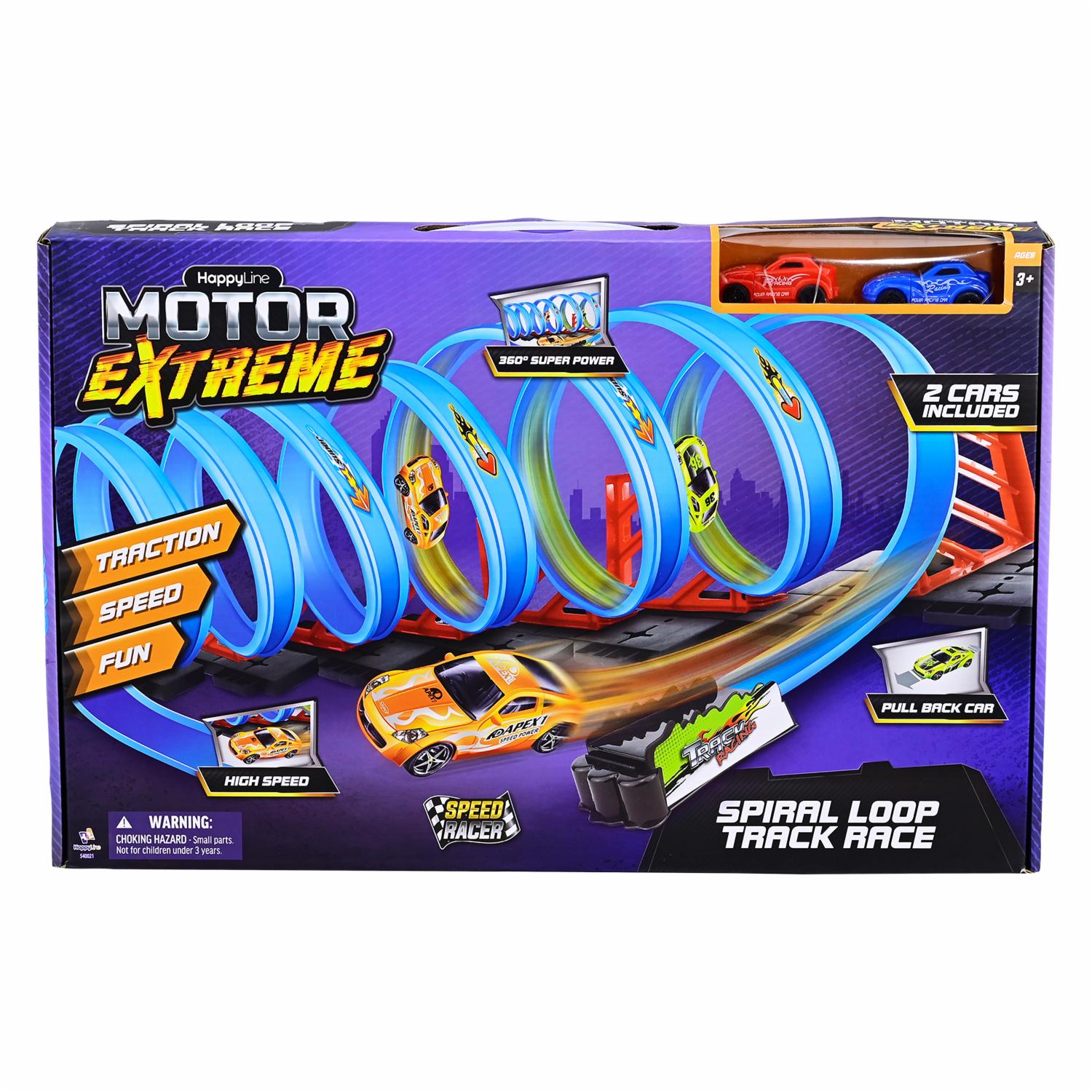 Pista Con Lanzador MOTOR EXTREME Incluye 2 Vehículos
