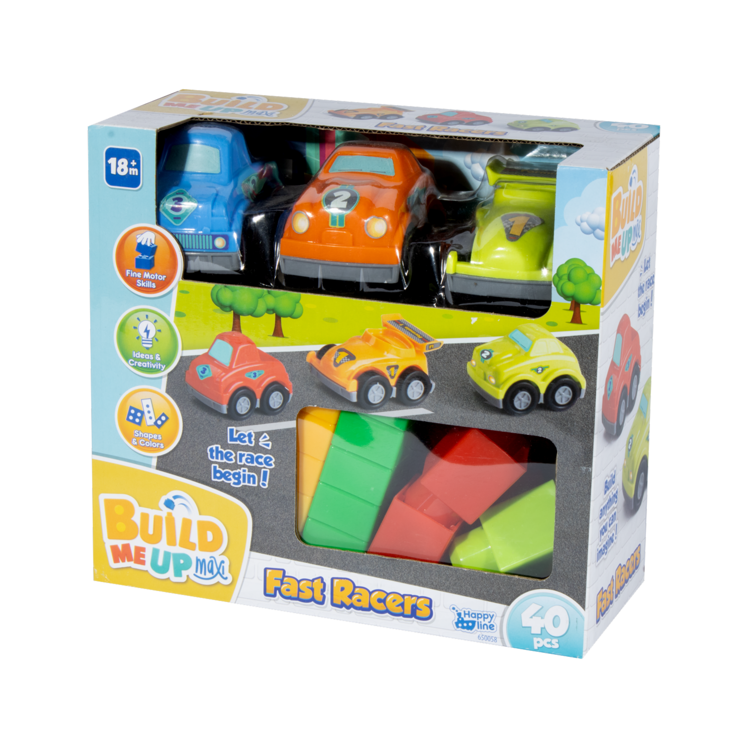 Bloques De Armar Corredores Rápidos BUILD ME UP MAXI 40 Piezas