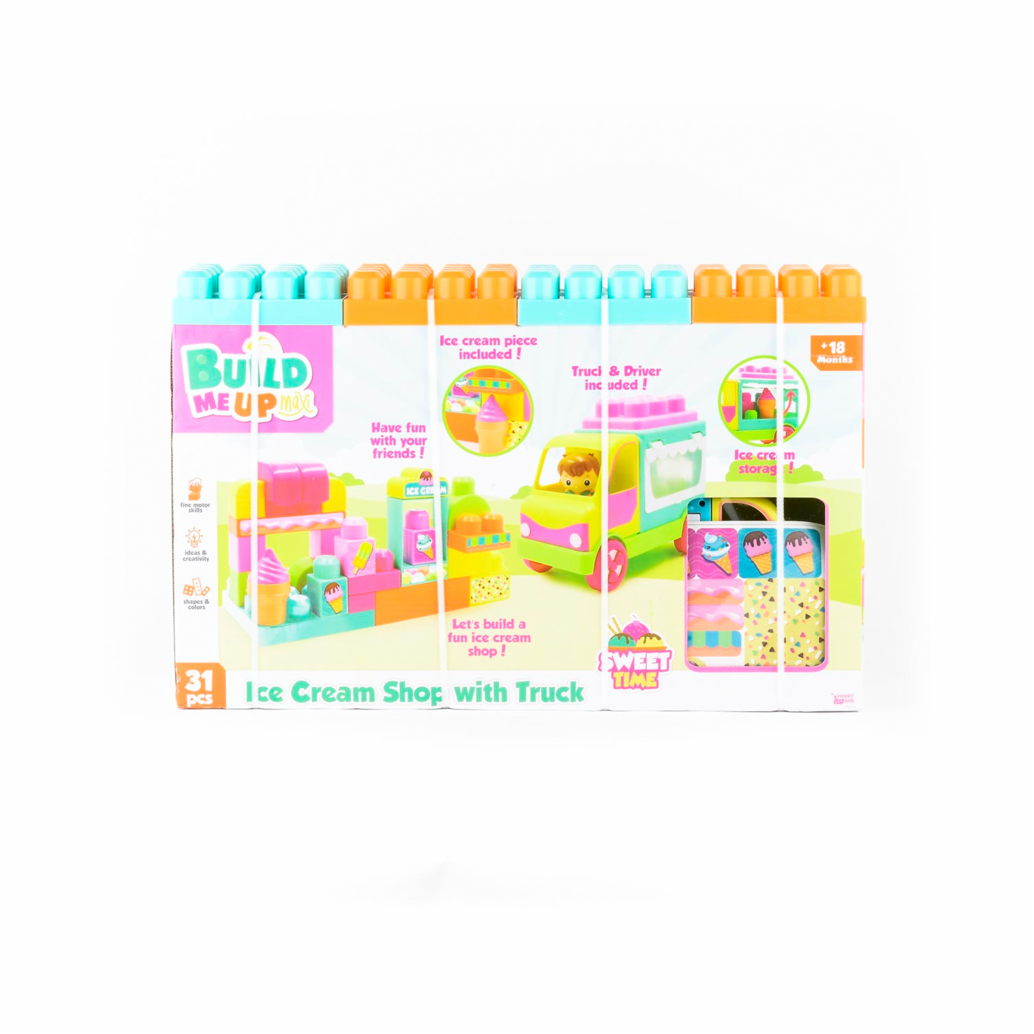 Bloques De Armar Heladería Con Camión BUILD ME UP MAXI 31 Piezas