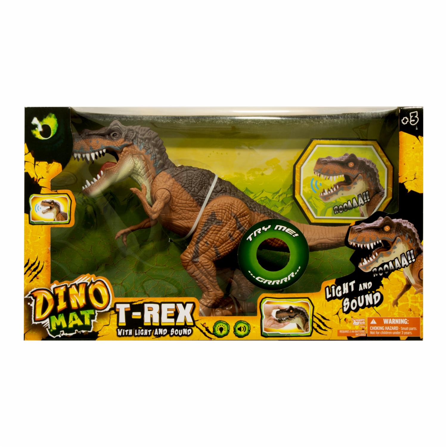 Dinosaurio T-Rex DINO MAT Con Luz Y Sonido