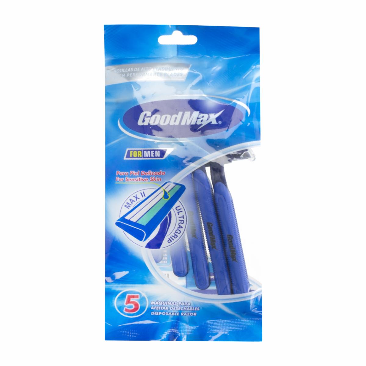 Afeitadora Desechable Max 2 Ultragrip GOODMAX X 5 Uds