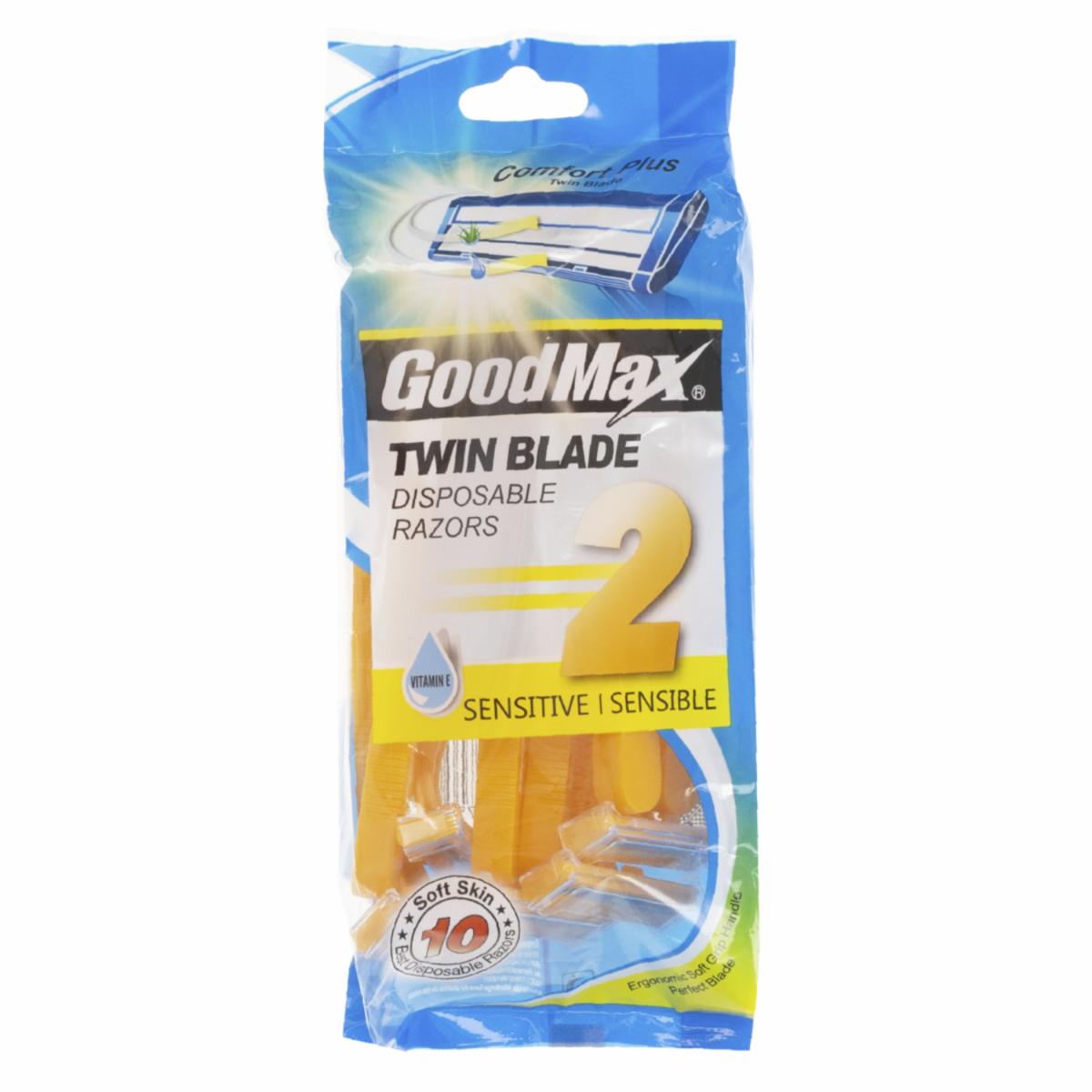 Afeitadora Desechable Max 2 Ultragrip GOODMAX X 10 Uds