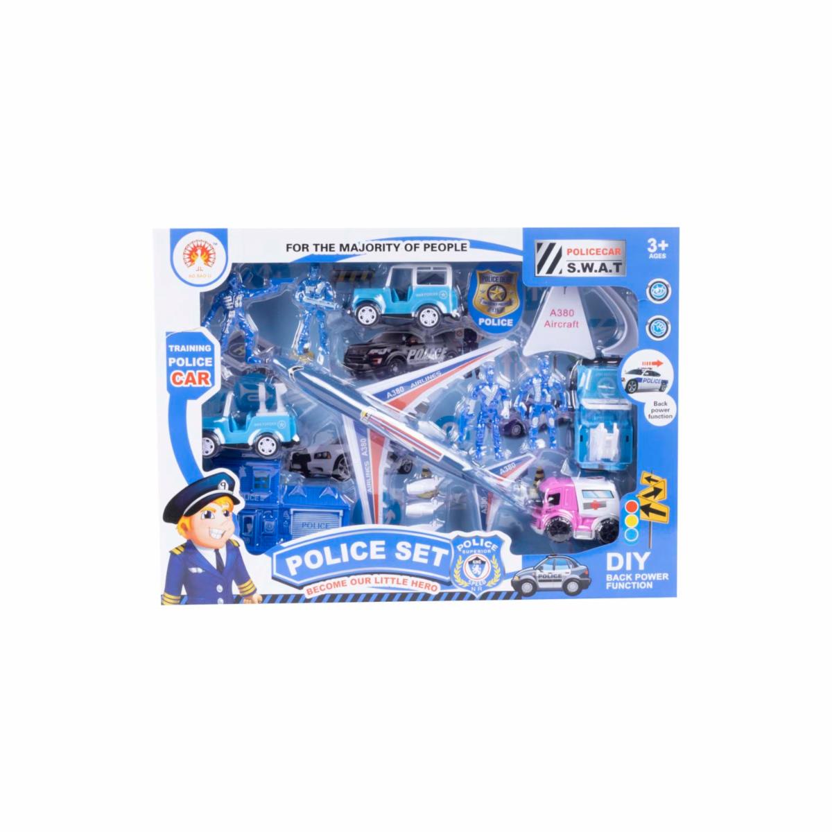 Set De Juego Vehículos Policiales KOOME Incluye Accesorios