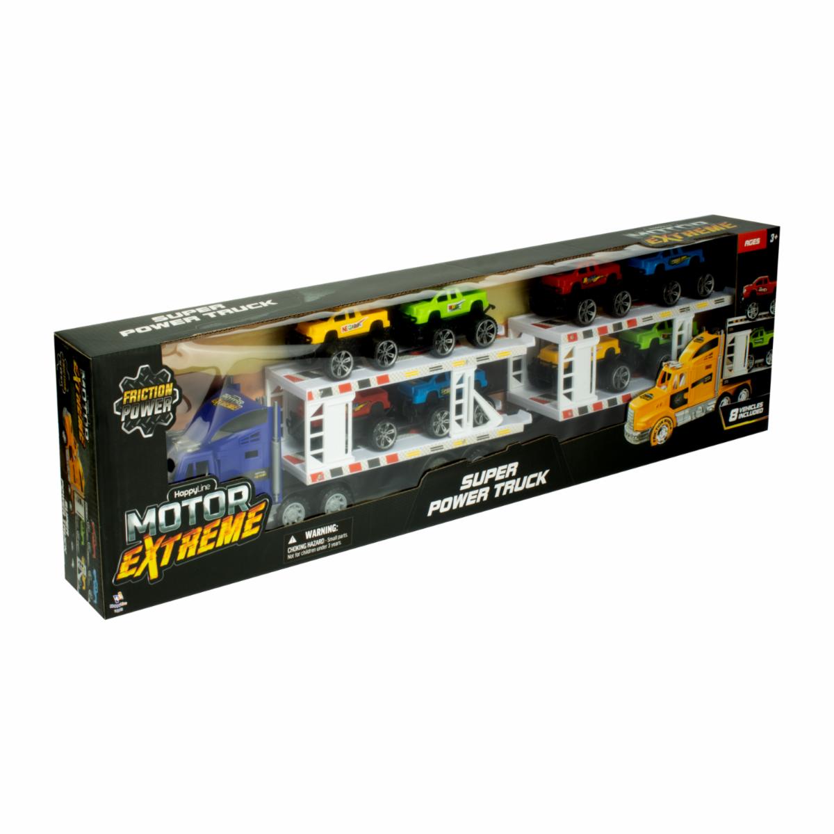 Camión Transportador Power Truck MOTOR EXTREME Incluye Vehículos