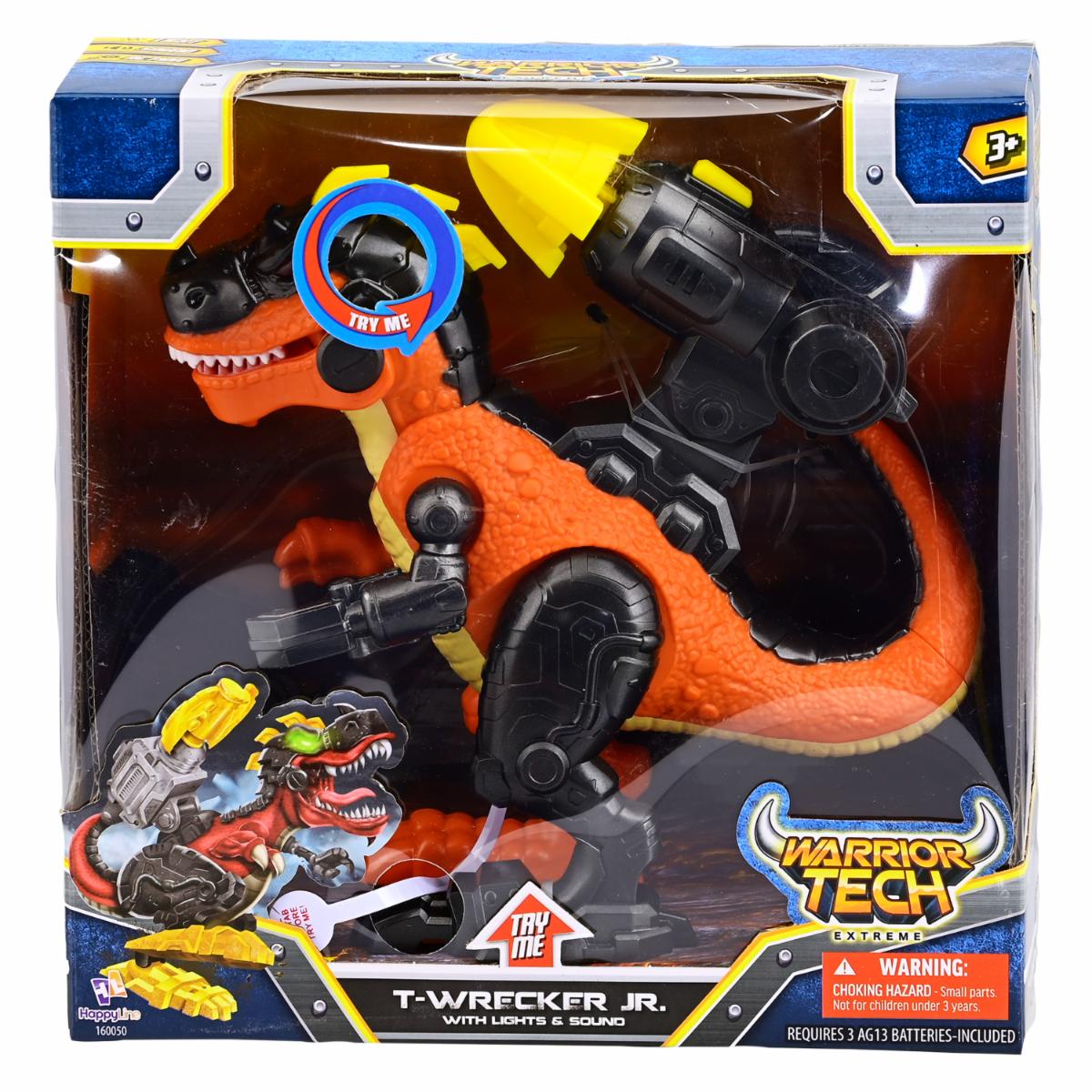 Dinosaurio Rojo WARRIOR TECH Con Luz Y Sonido