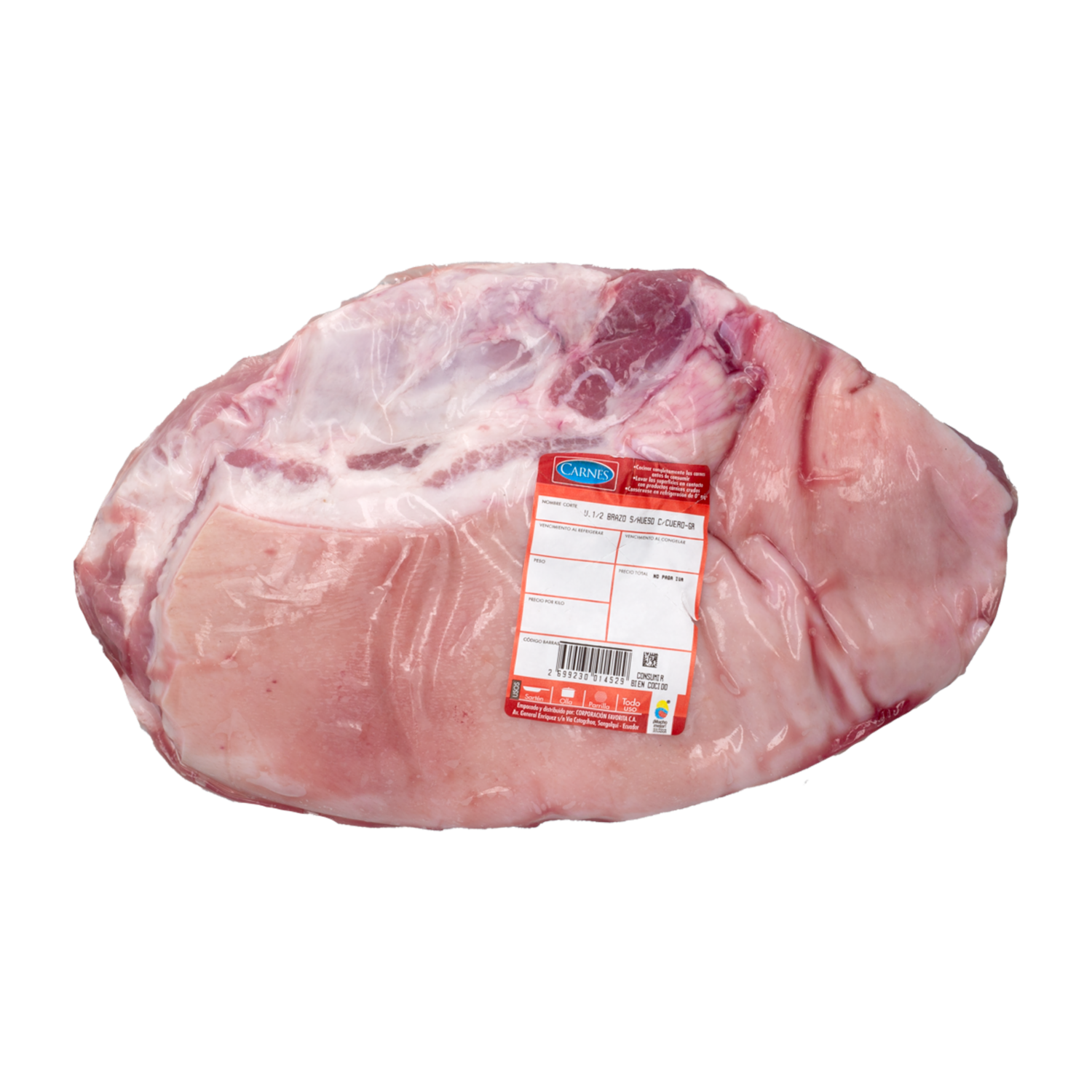 Brazo Sin Hueso Con Cuero-Grasa De Cerdo SUPERCARNES Al Peso