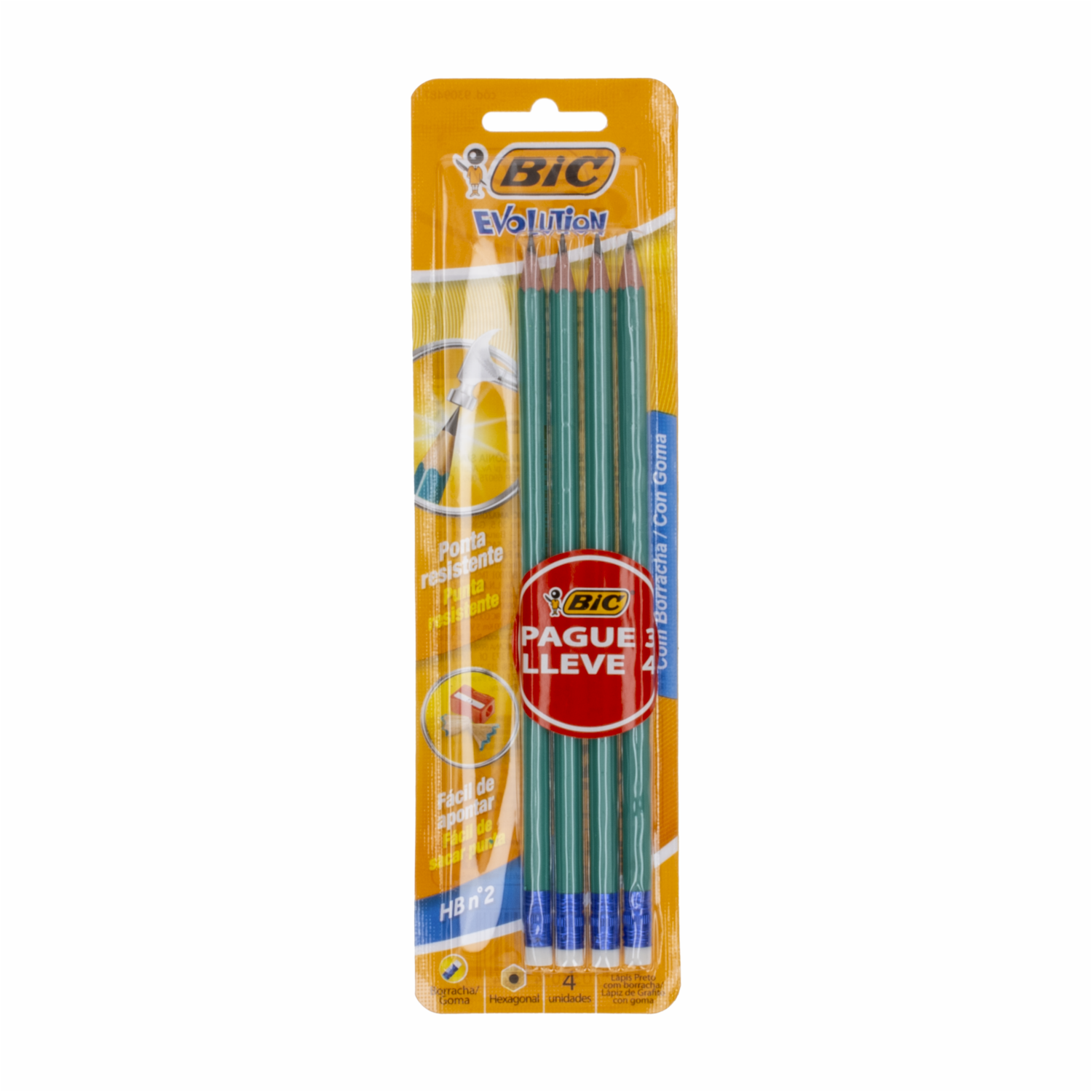 Lápiz Evolution BIC X 4 Uds