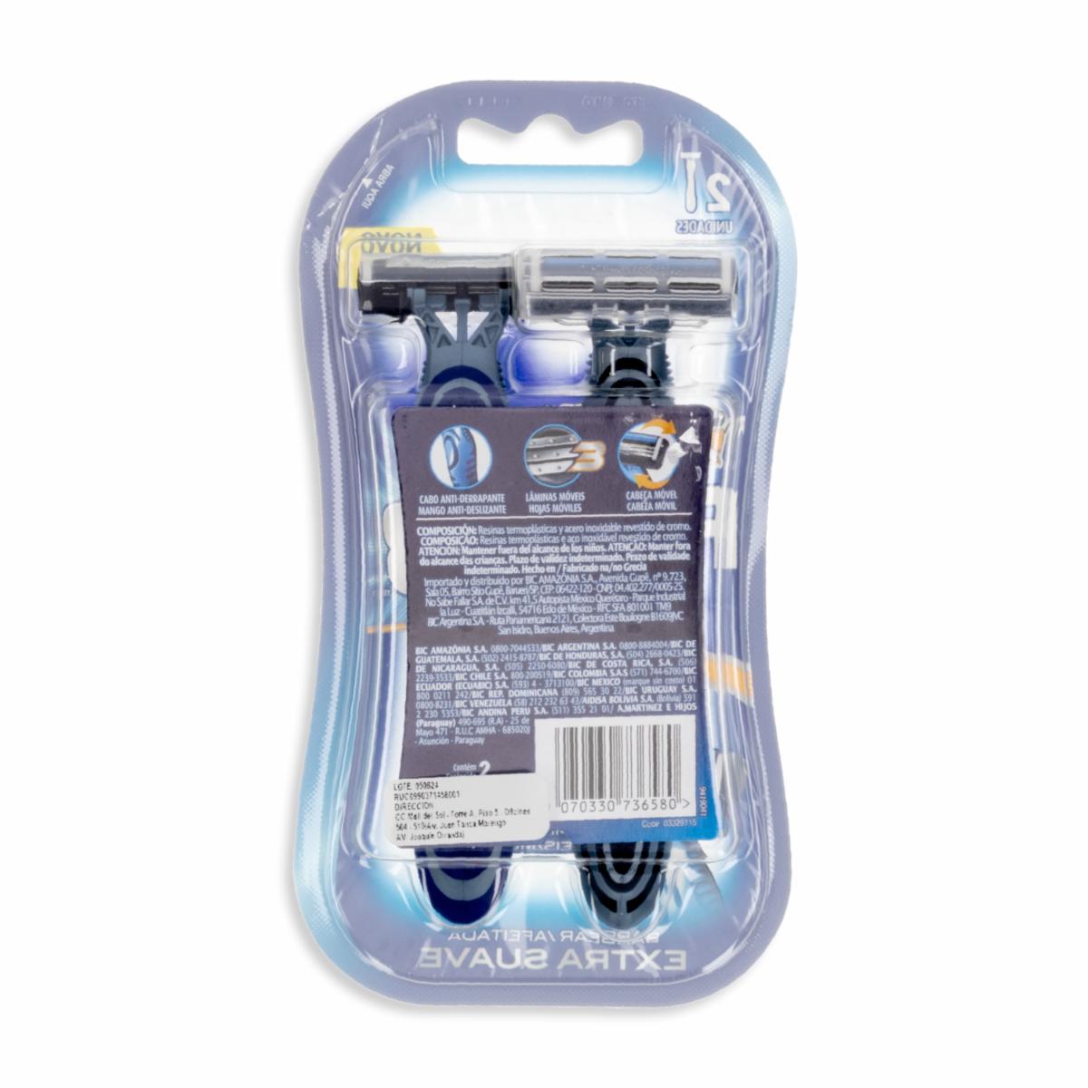 Afeitadora Desechable Flex 3 Extra Suave BIC X 2 Uds