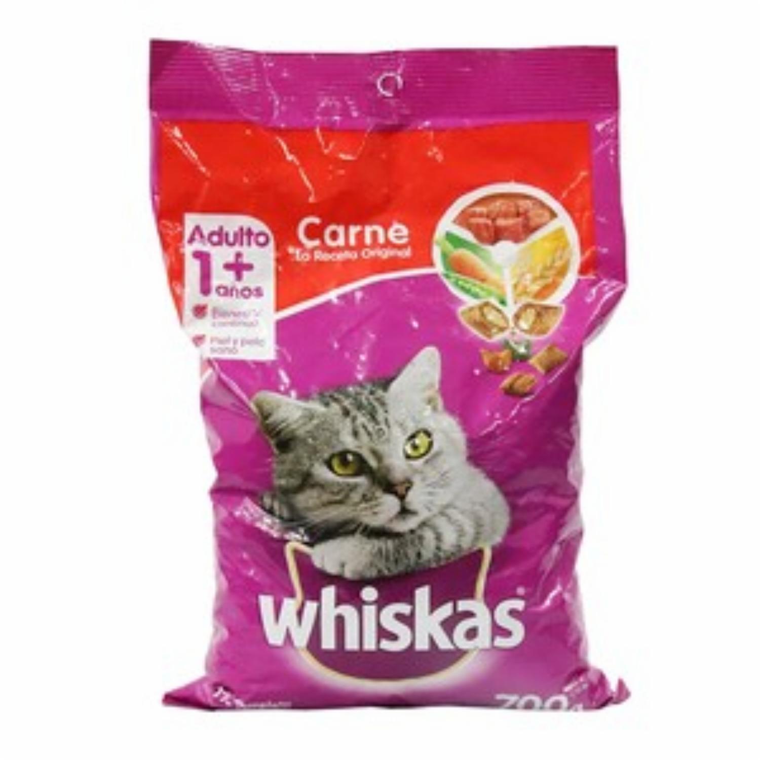 Alimento Para Gatos Adulto Sabor A Carne Receta Original WHISKAS 700 G