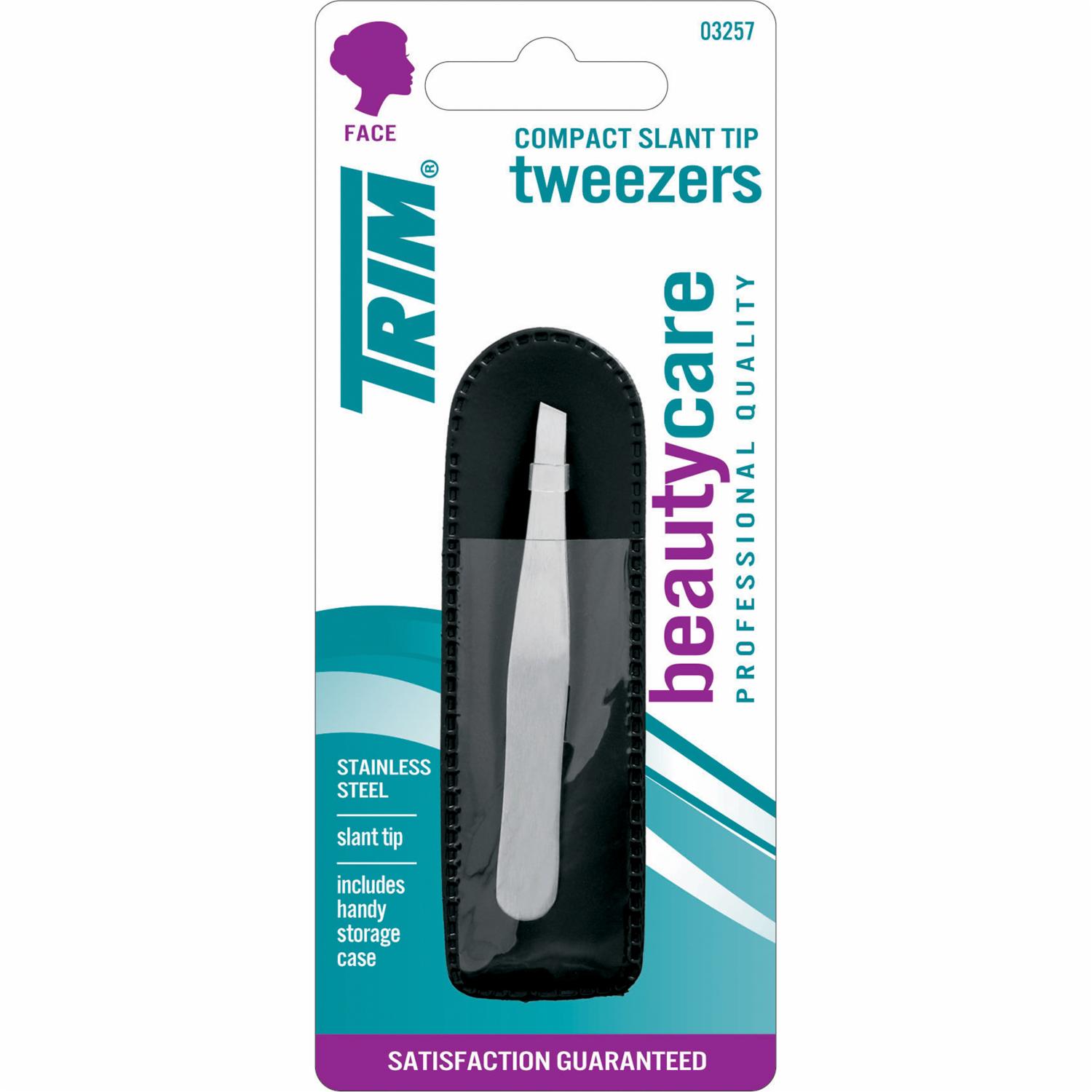 Pinza Depiladora Compacta De Acero Inoxidable Con Estuche TRIM Unidad