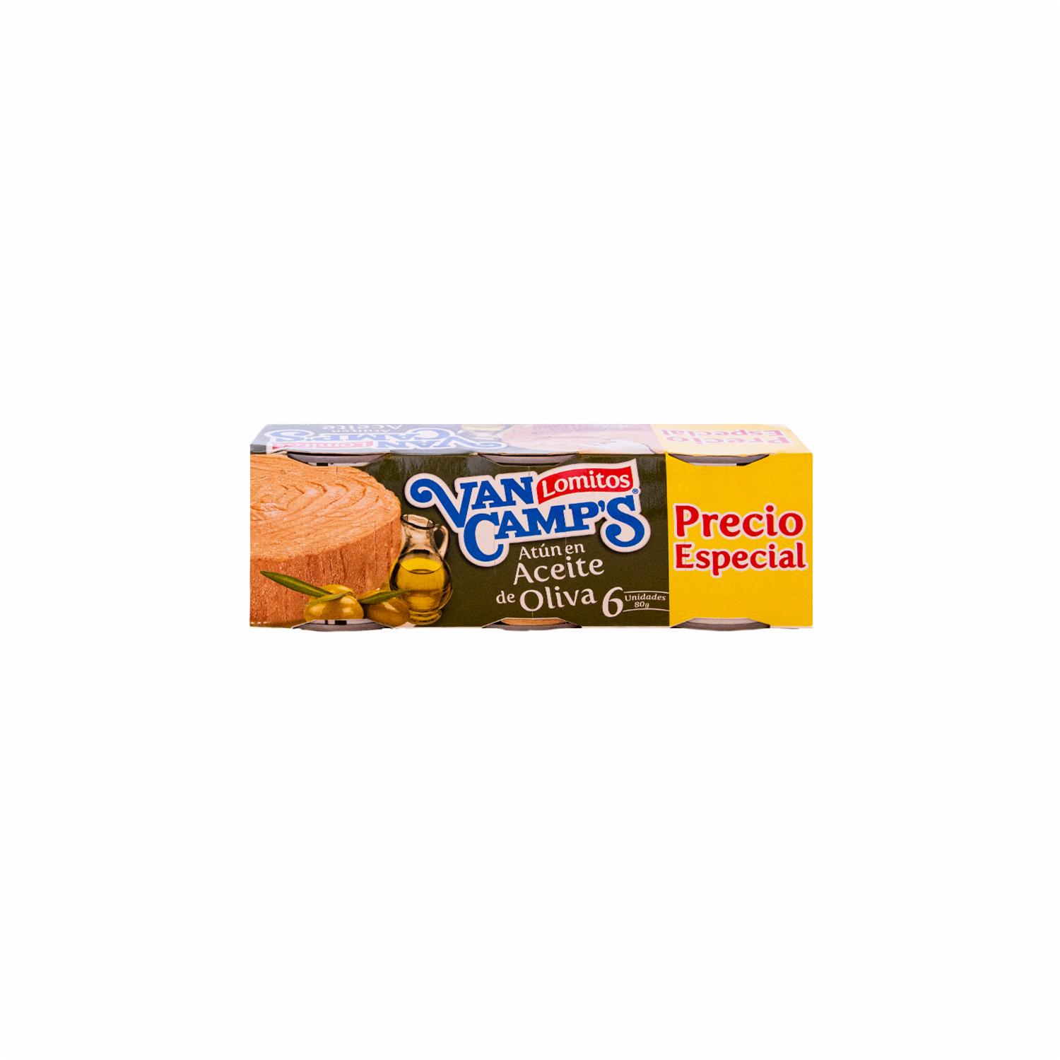 Atún Lomitos En Aceite De Oliva Precio Especial VAN CAMP´S 6 X 80 G