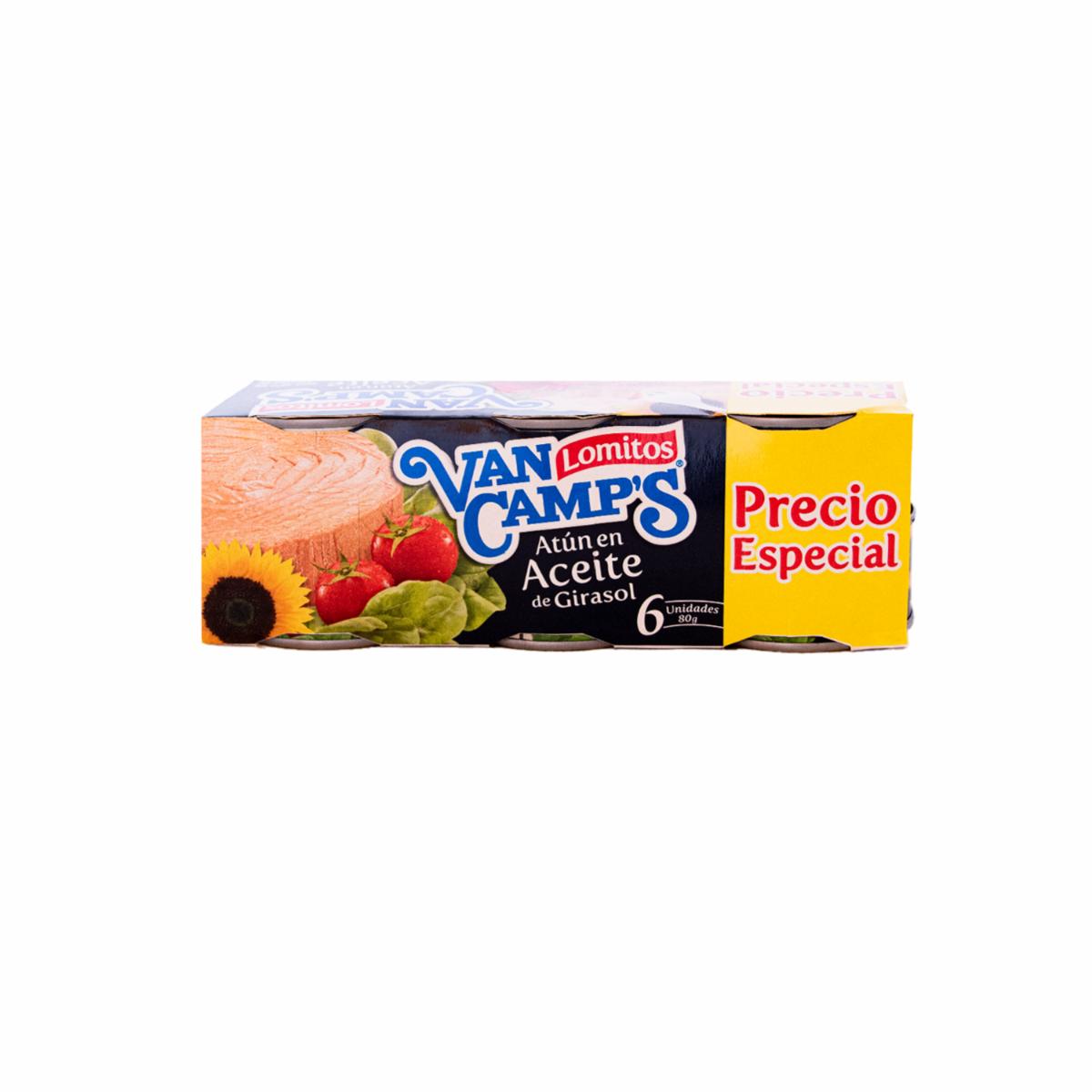 Atún Lomitos En Aceite De Girasol Con Abre Fácil VAN CAMP´S 6 X 80 G