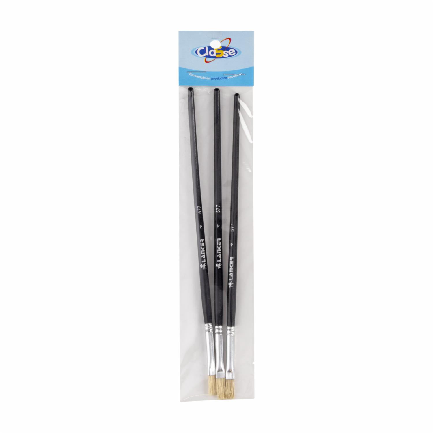 Pincel Plano N4 CLASSE X 3 Uds