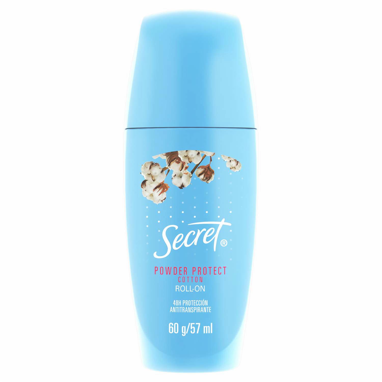 Desodorante En Roll On Powder Protect Cotton SECRET 57 Ml