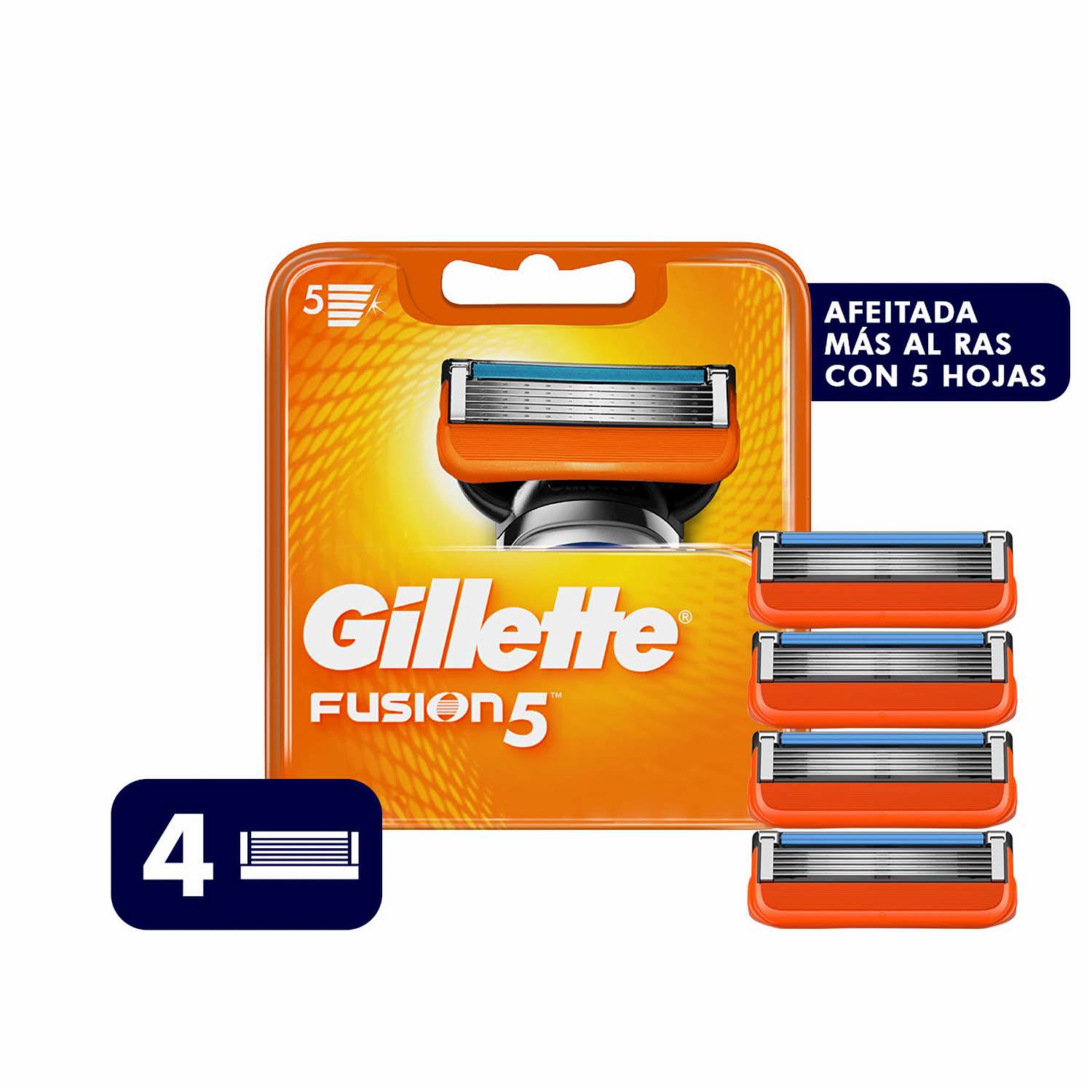 Repuestos De Afeitadora Fusion 5 Base GILLETTE X 4 Uds