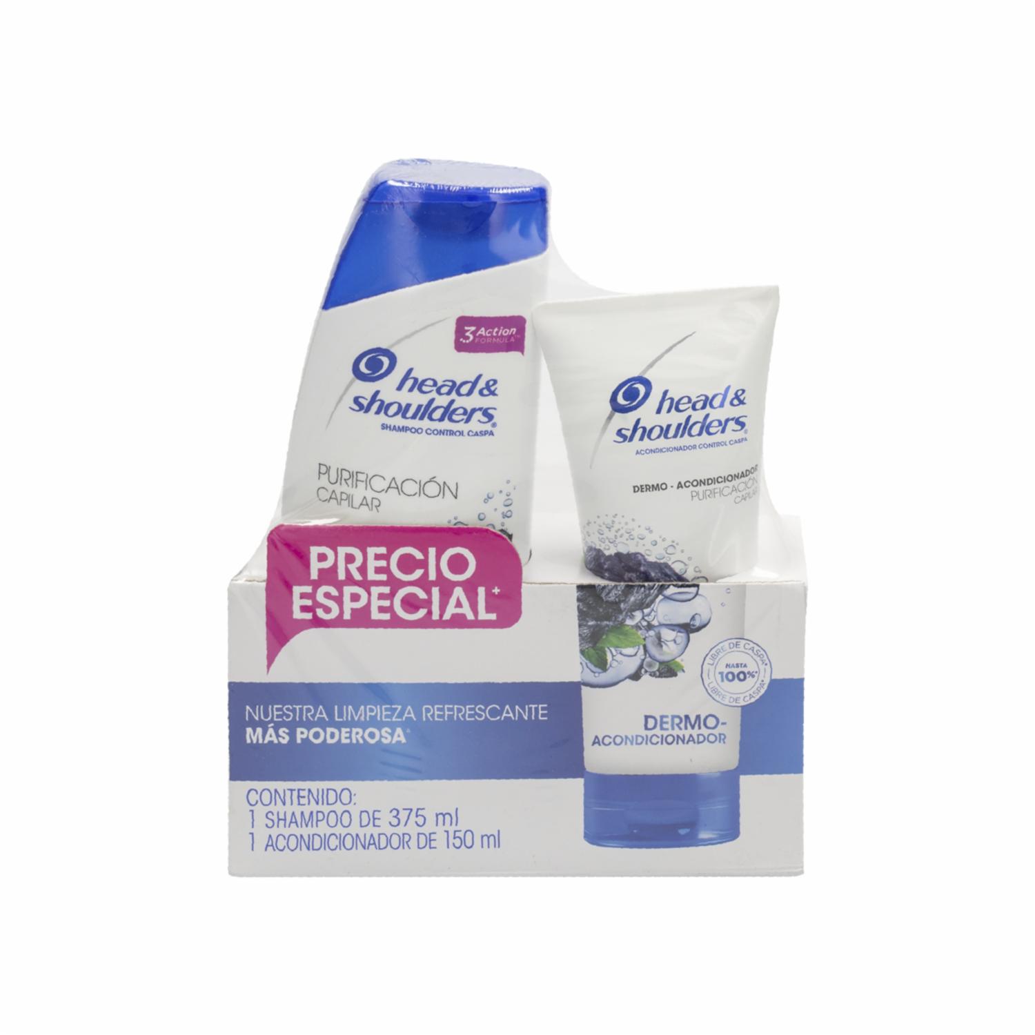 Shampoo Y Acondicionador Carbón Activo HEAD & SHOULDERS 2 X 525 Ml