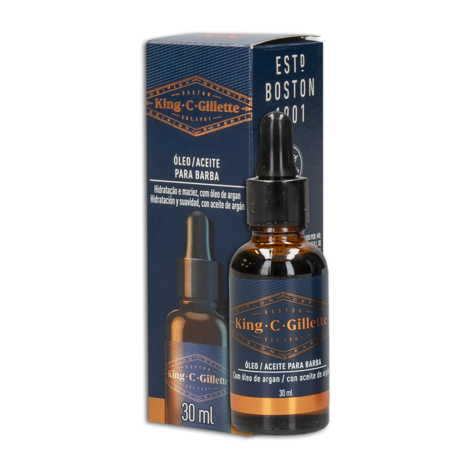 Aceite Para Barba Con Aguacate, Almendra Y Argán KING C GILLETTE 30 Ml