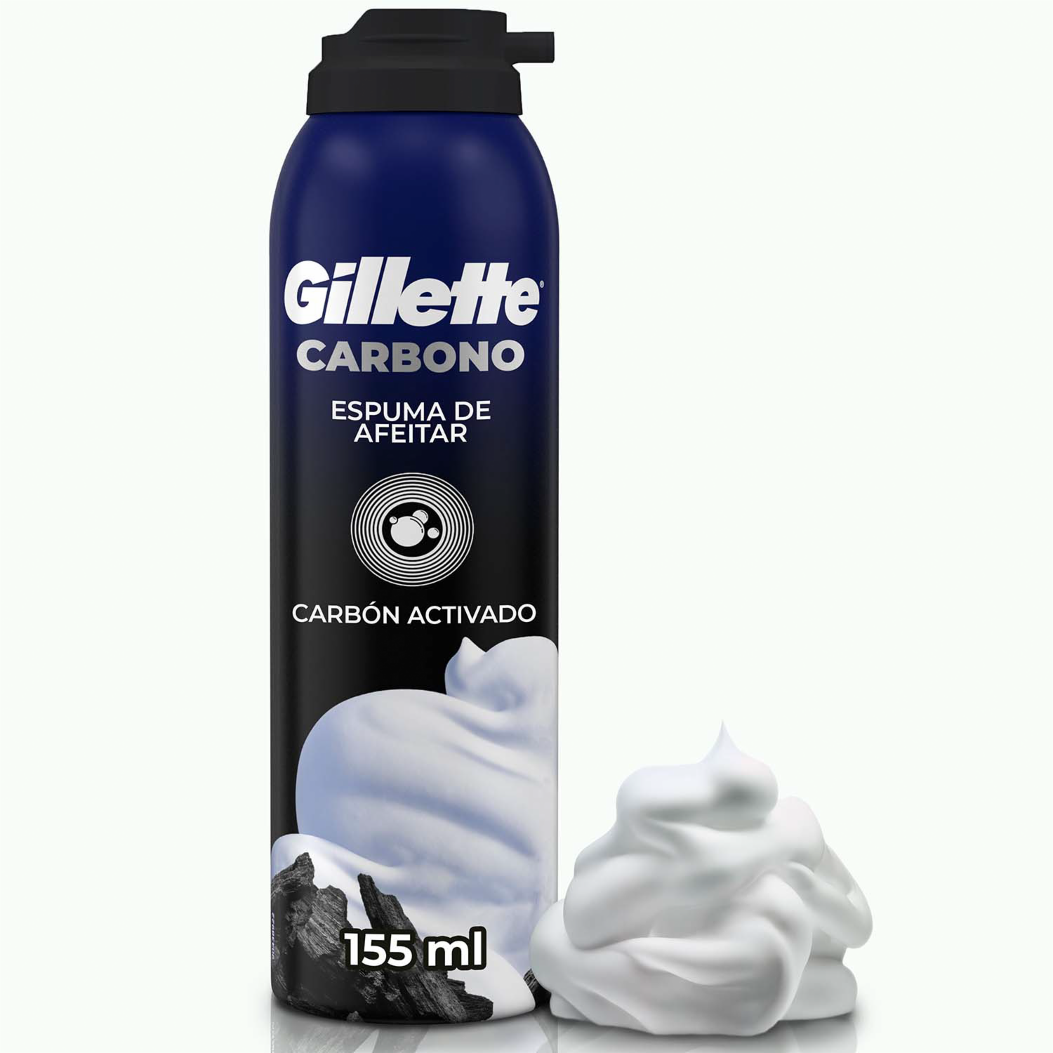 Espuma De Afeitar Mach 3 Carbono GILLETTE 155 Ml