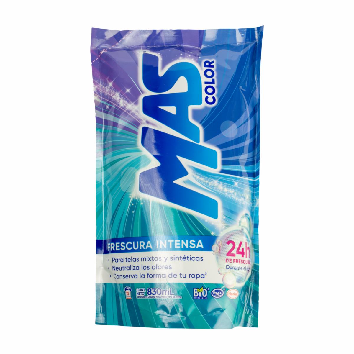 Detergente Liquido Frescura Intensa MAS COLOR 830 Ml