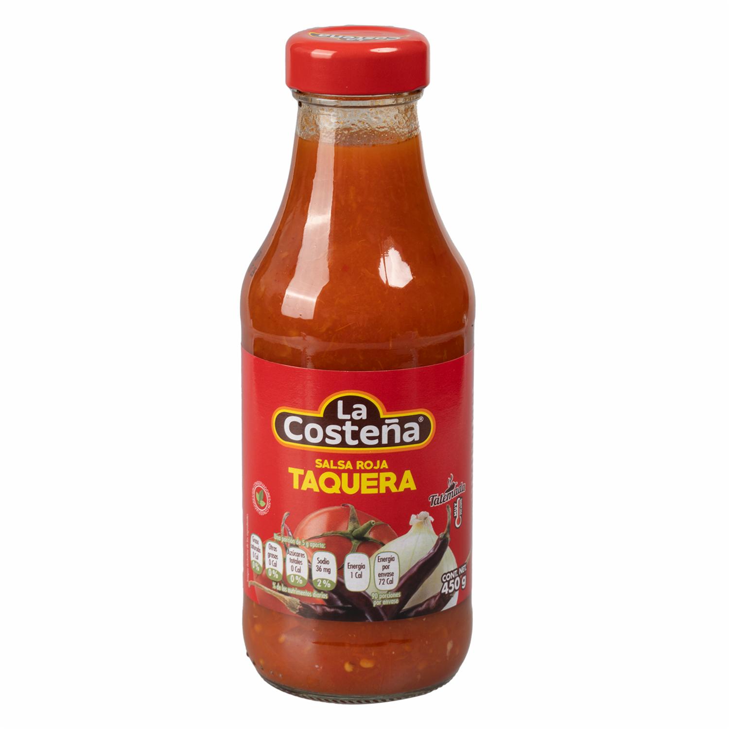 Salsa Picante Roja Taquera Tatemada LA COSTEÑA 450 G