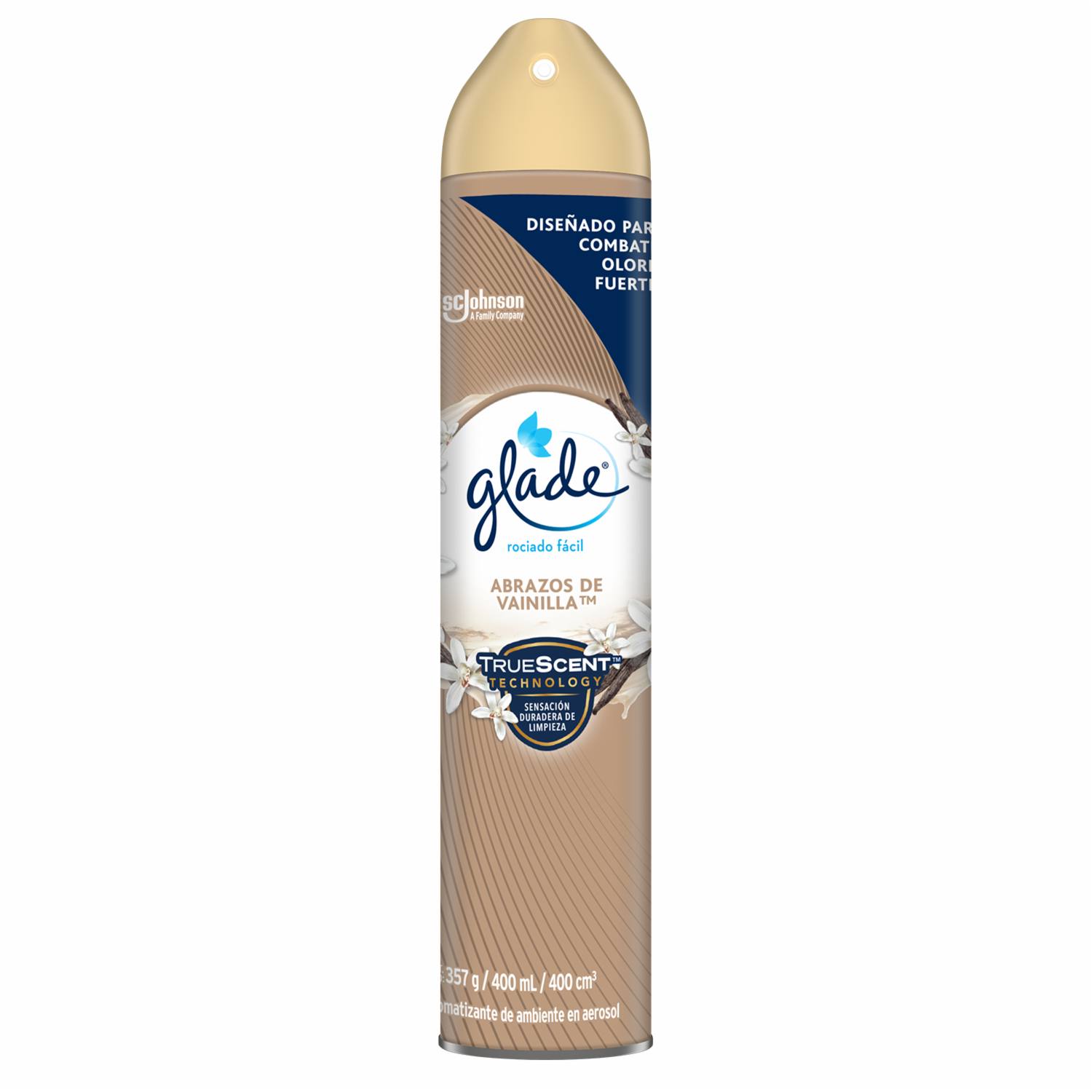 Desodorante Ambiental En Aerosol Abrazos De Vainilla GLADE 400 Ml