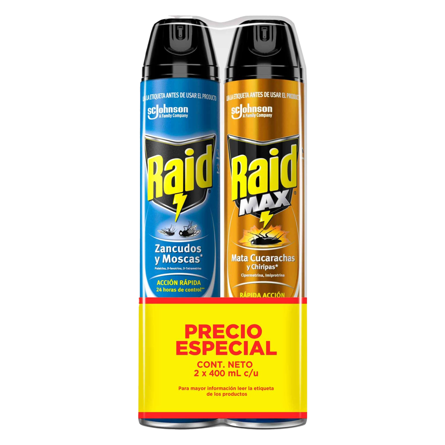 Pack Para Mosquitos Max RAID 800 Ml
