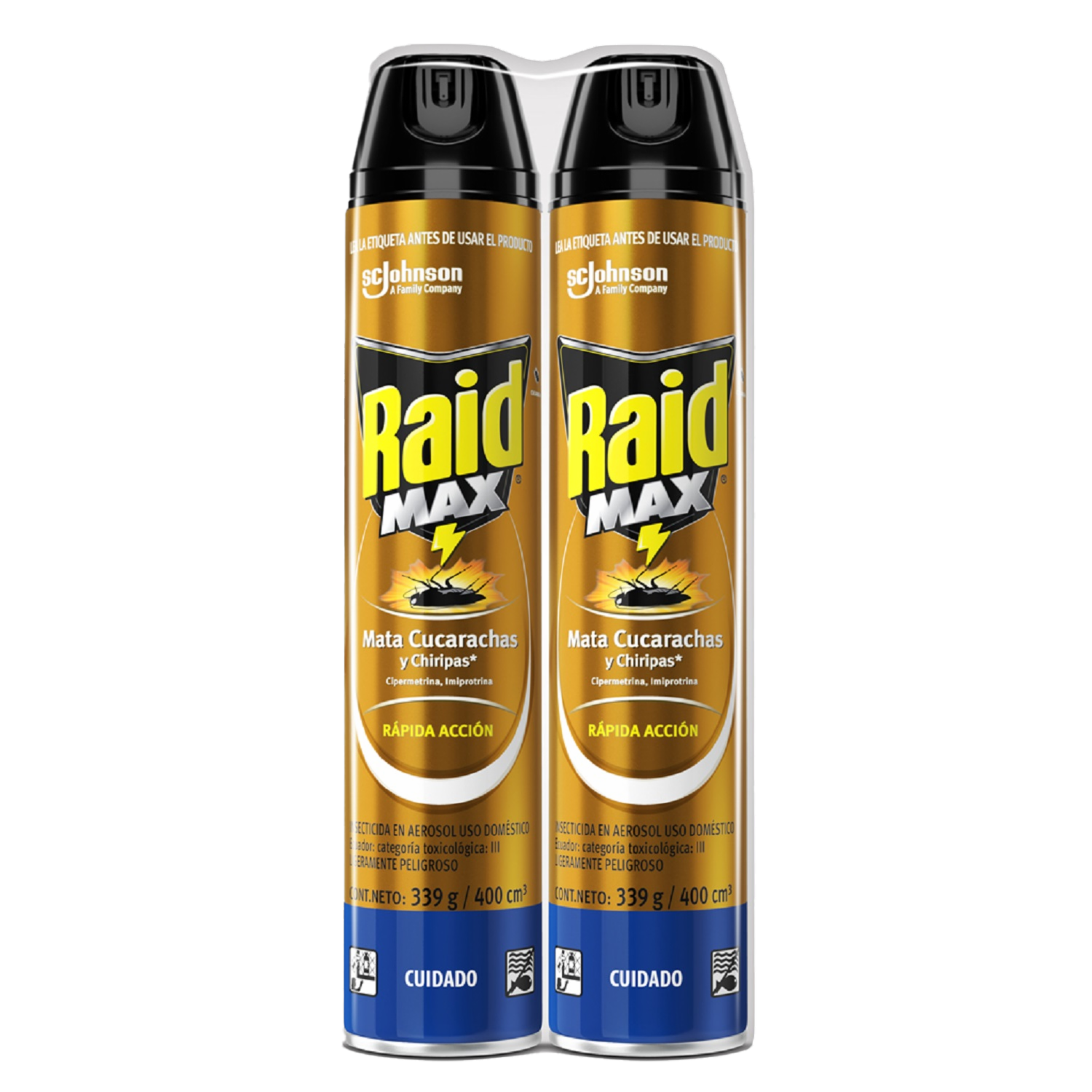 Aerosol Para Insectos Max X2 RAID 800 Ml