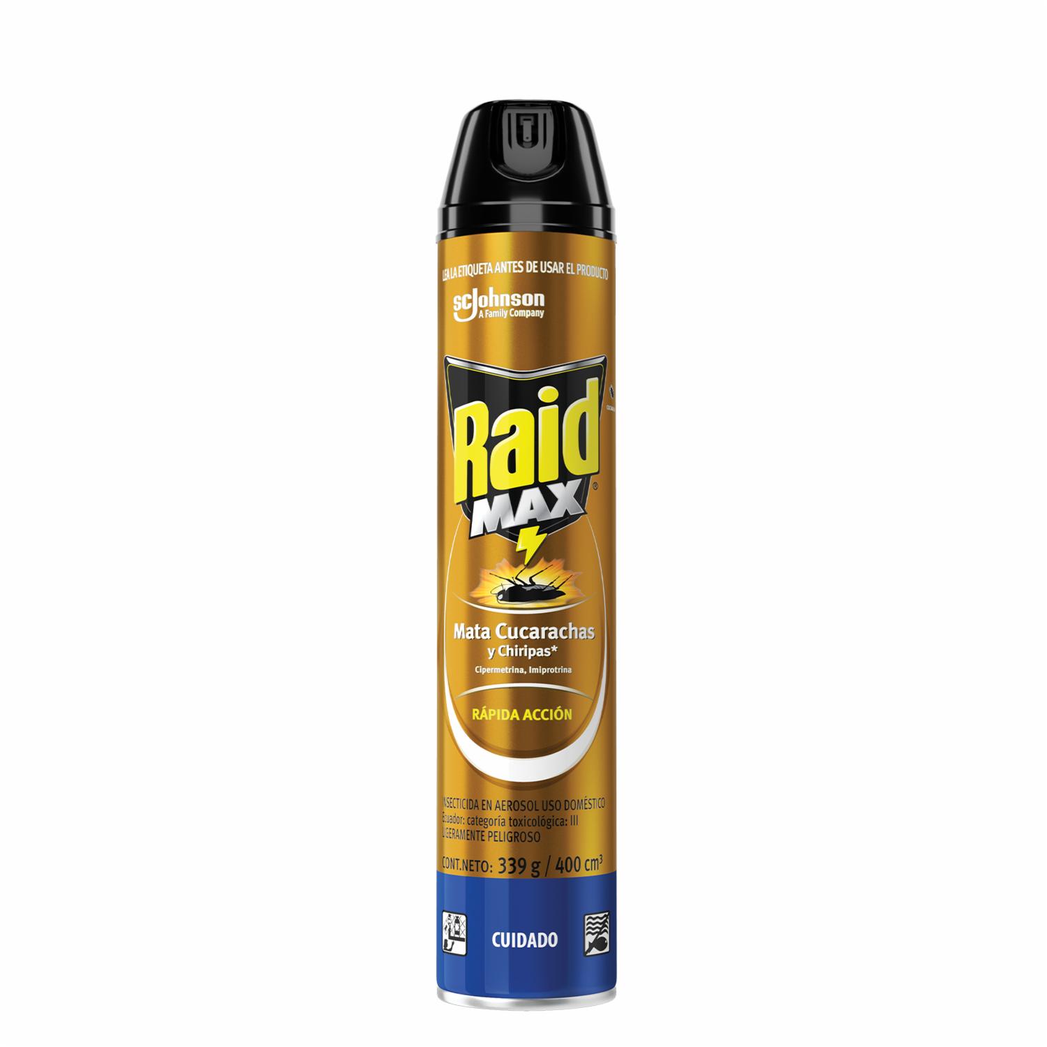 Insecticida Para Cucarachas Y Arañas RAID 400 Ml