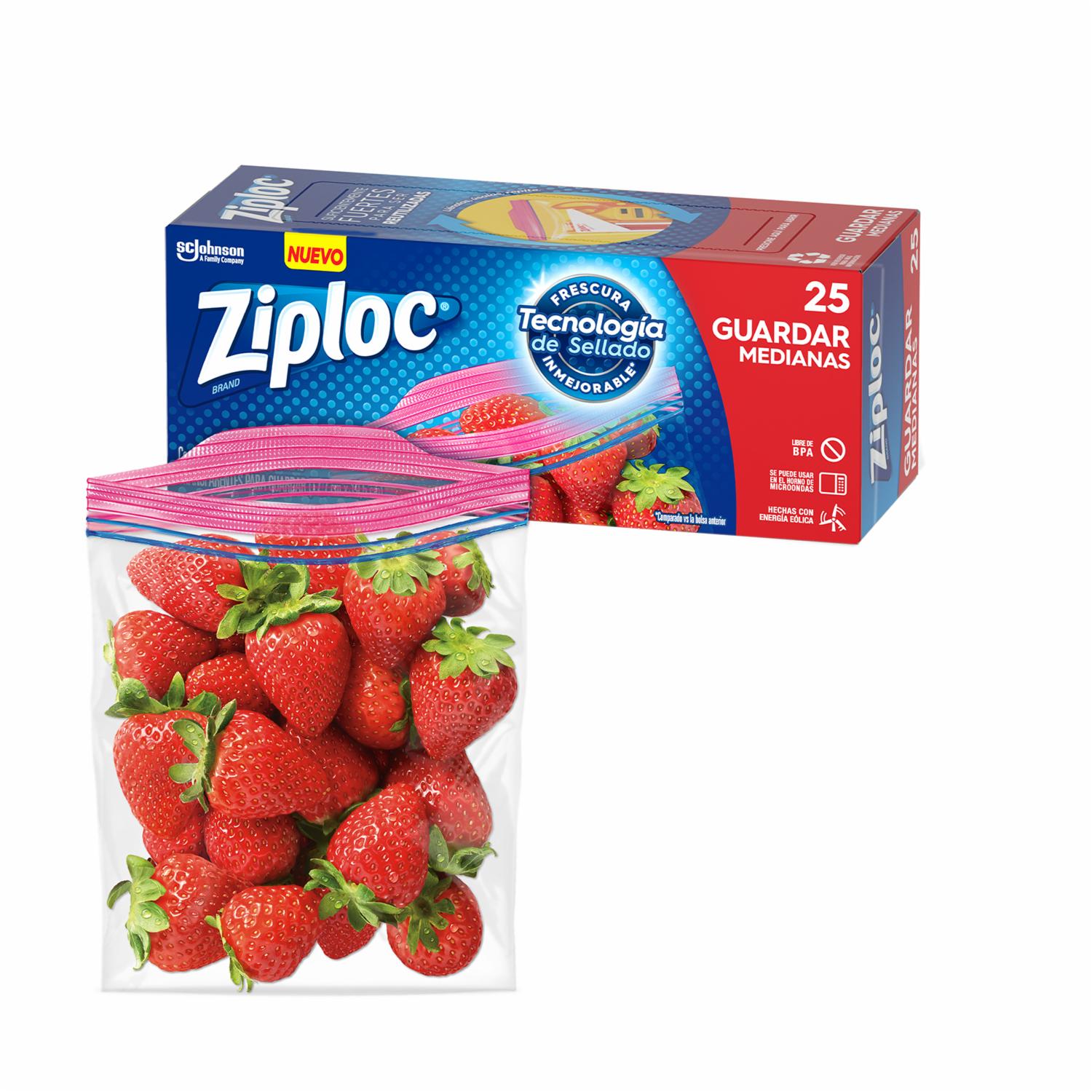 Fundas Mediana ZIPLOC X 25 Uds