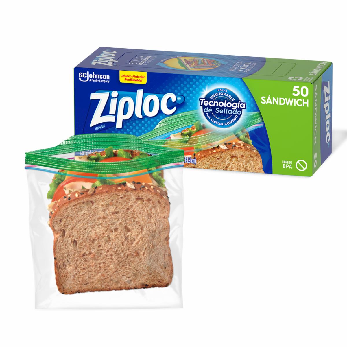 Fundas Para Sándwich ZIPLOC X 50 Uds