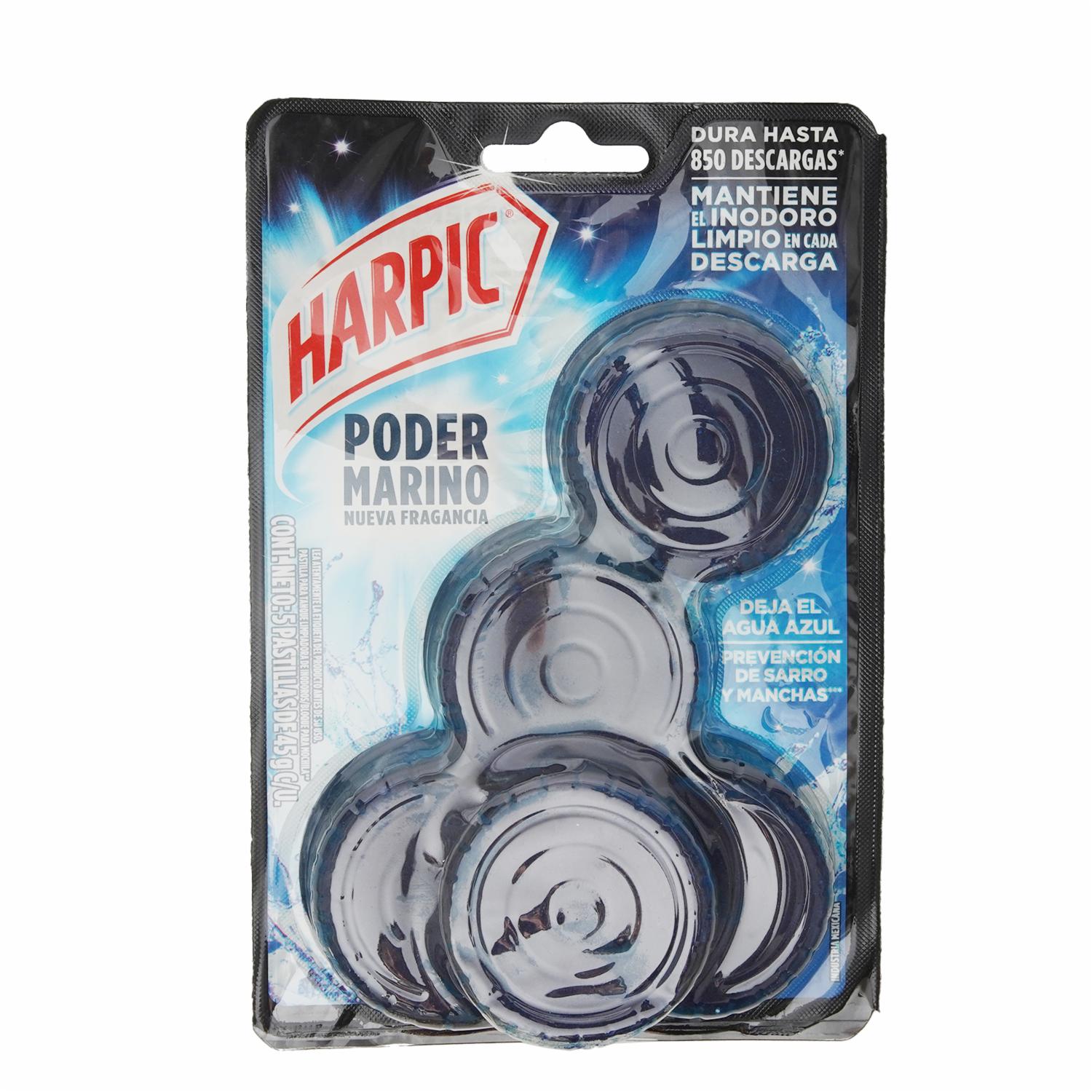Limpiador En Pastilla Azul X 5 HARPIC 45 G