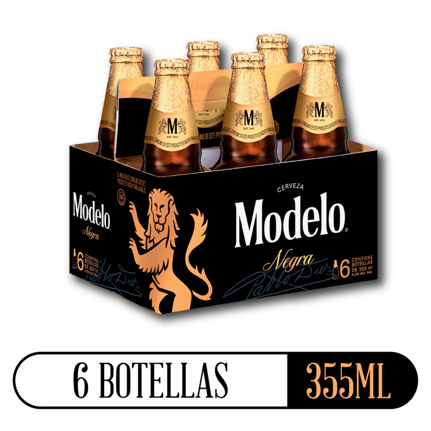 Cerveza Importada Negra Modelo 6 X 355 Ml