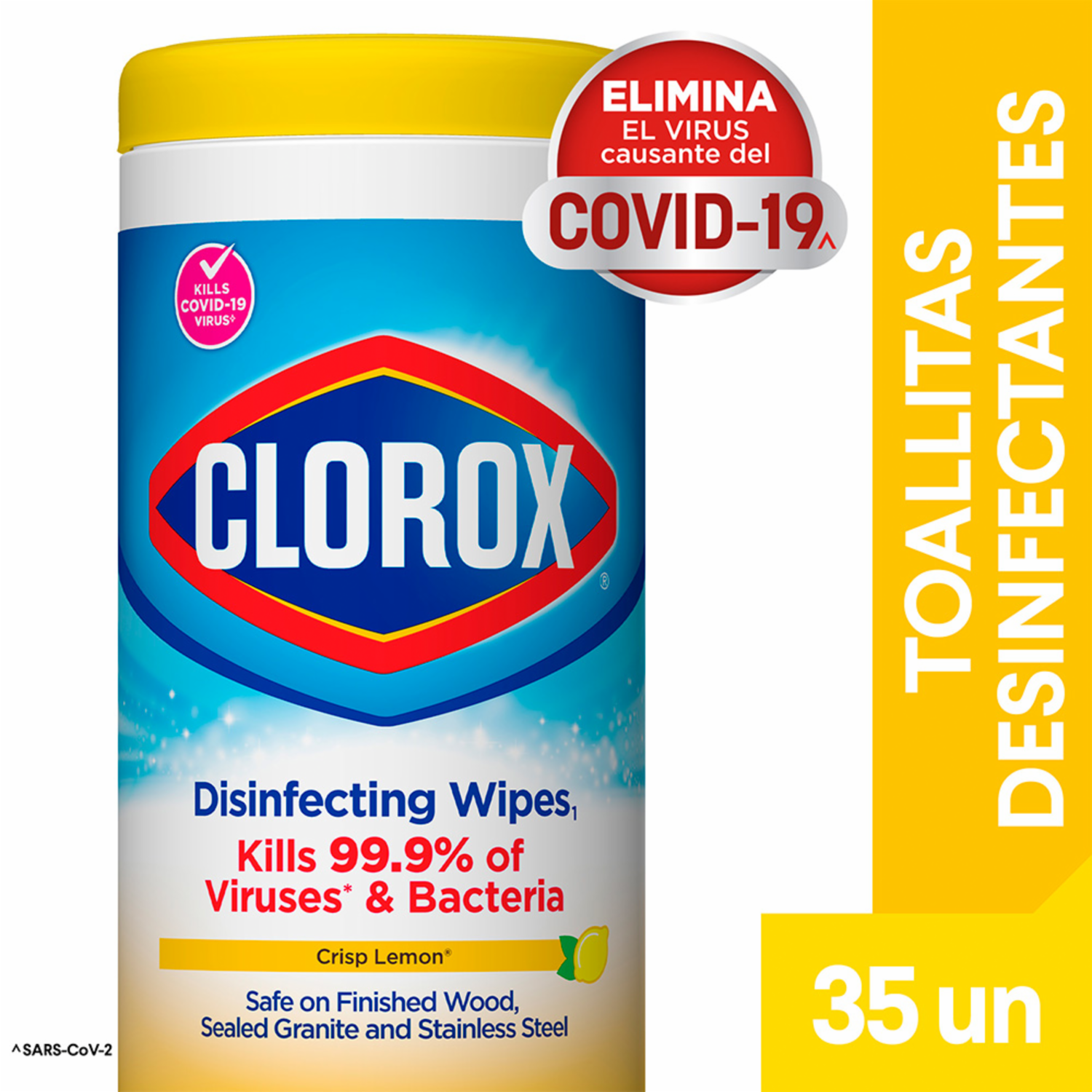 Toallitas Desinfectantes Aroma Crisp Lemon CLOROX X35 Uds
