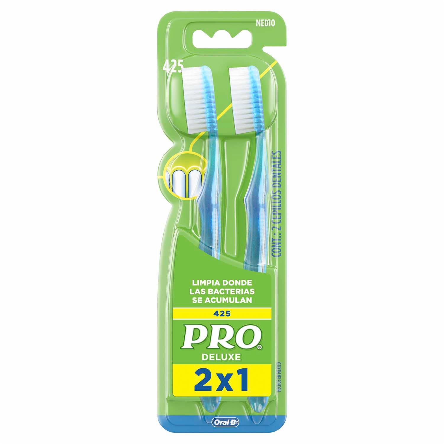 Cepillo Dental Deluxe Cerdas Medianas PRO X2 Uds