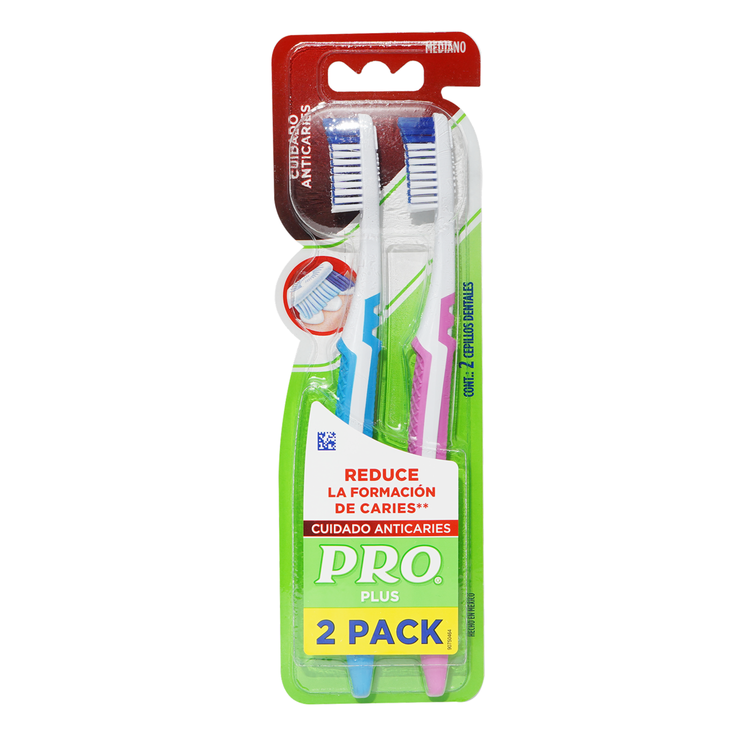 Cepillo Dental Plus Cuidado Anticaries PRO Pack X2 U