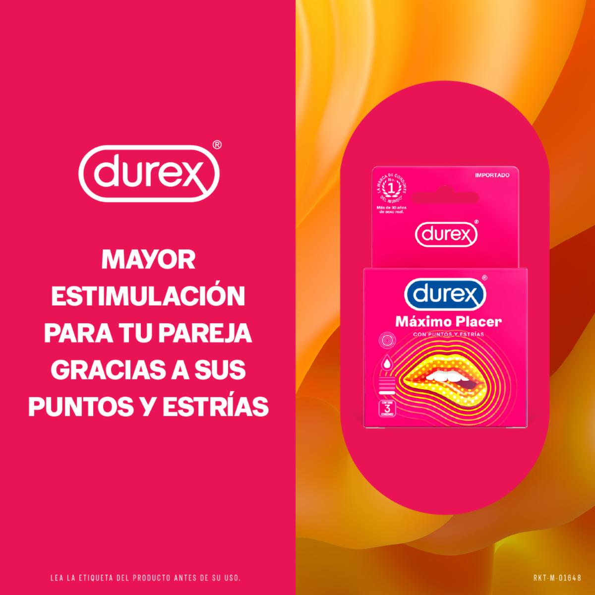 Preservativos Máximo Placer DUREX 6 Uds