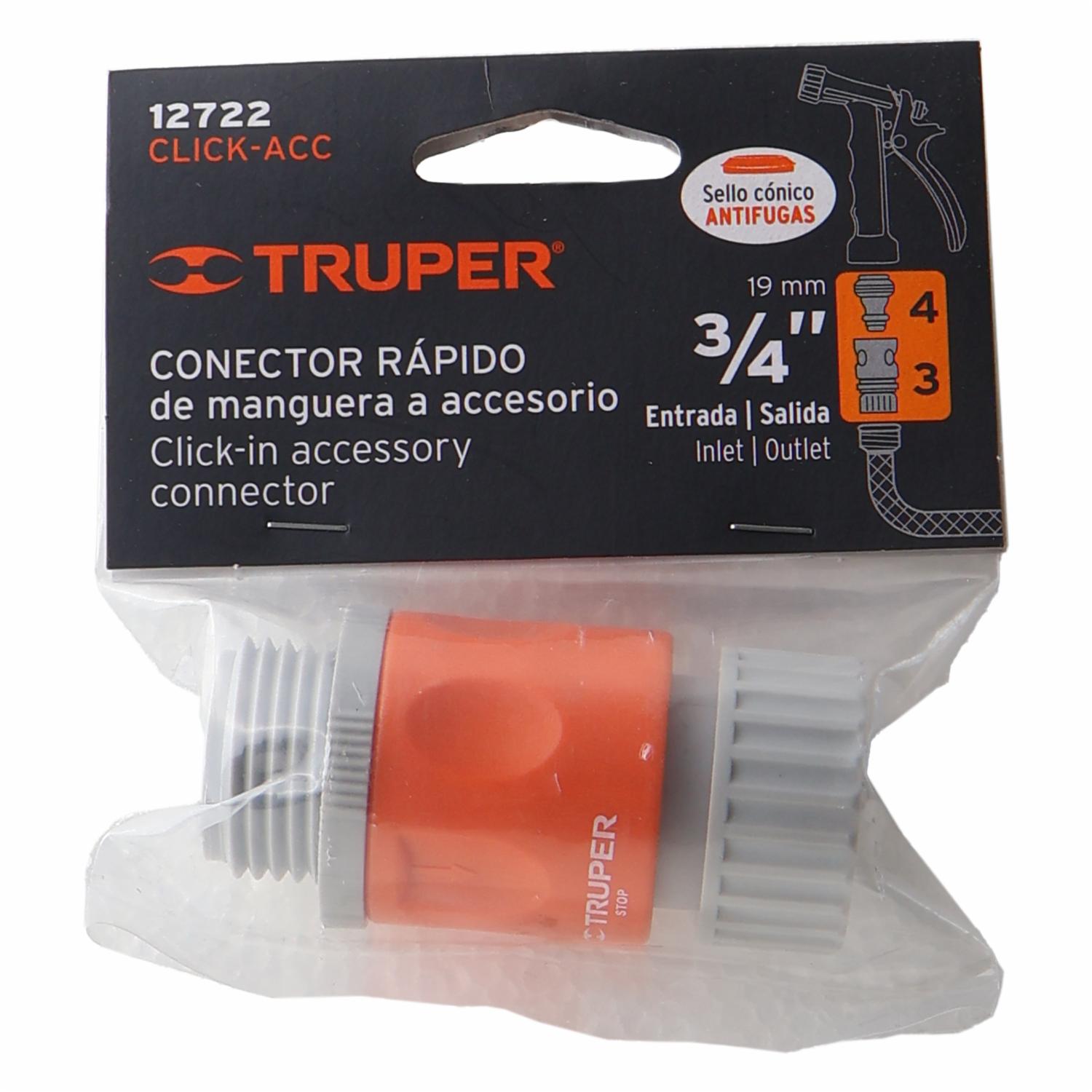 Juego De 2 PiezasCon Acople De Rápido/Click Para Manguera TRUPER Unidad