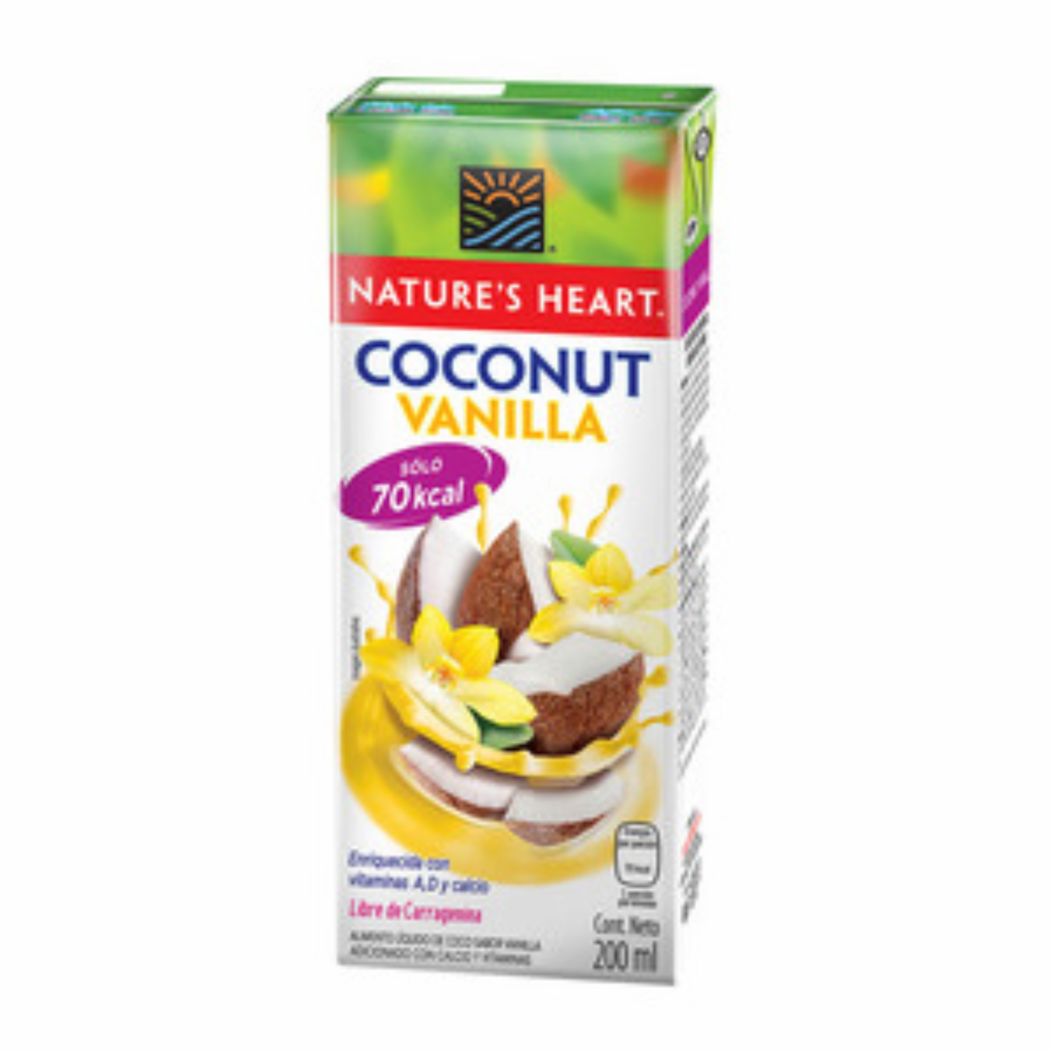 Bebida De Coco Sabor A Vainilla NATURE’S HEART 200 Ml