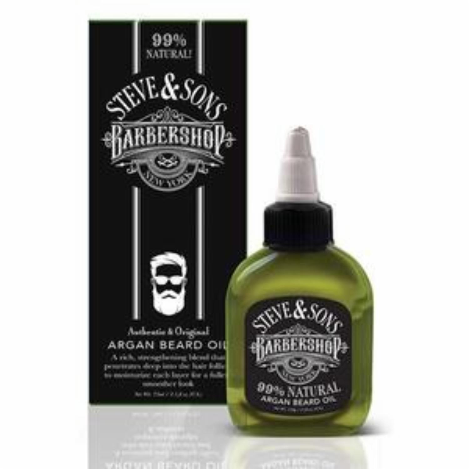Aceite Para Barba De Argán 99% Natural STEVE & SONS 75 Ml