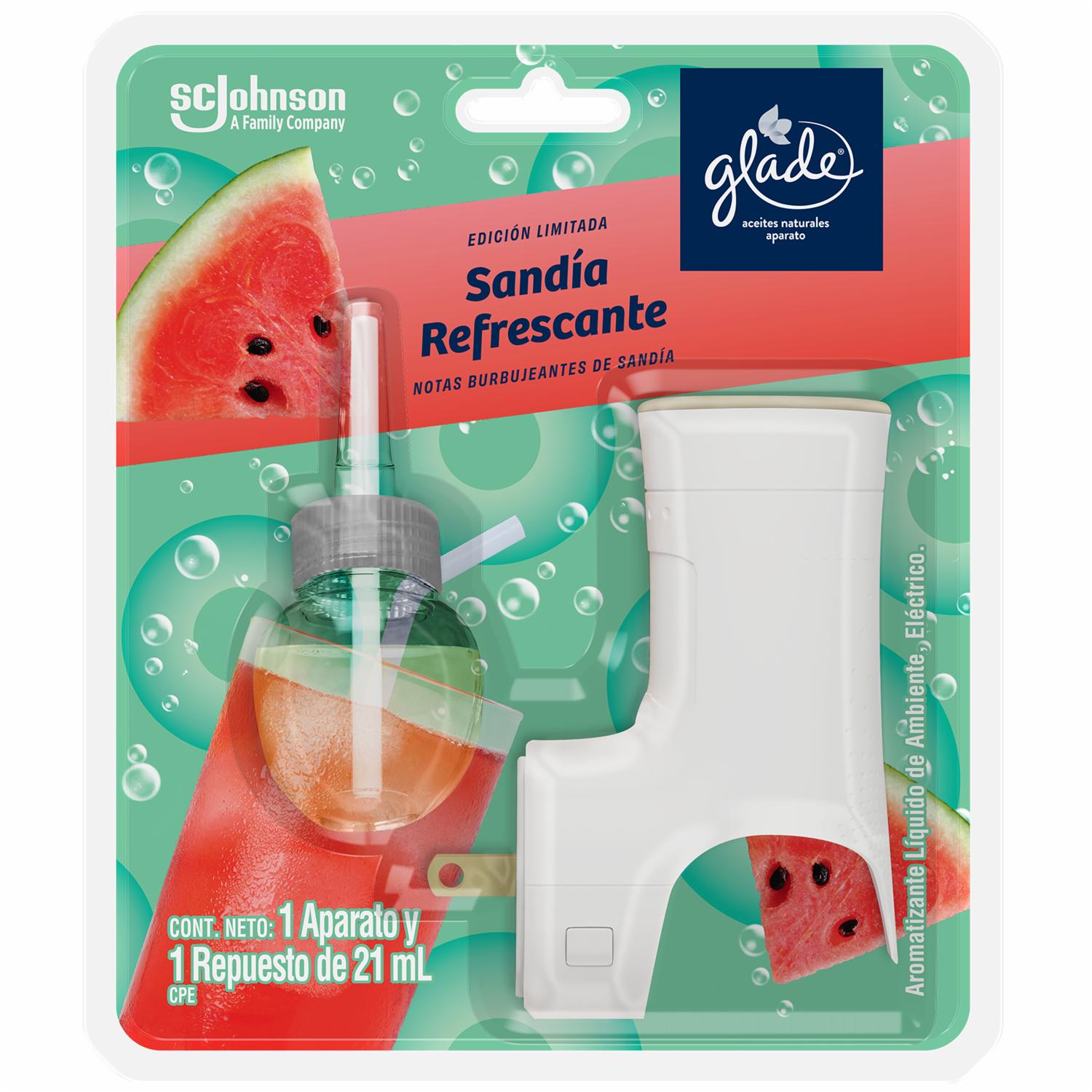 Aceites Naturales Sandía Refrescante Y Aparato GLADE 21 Ml