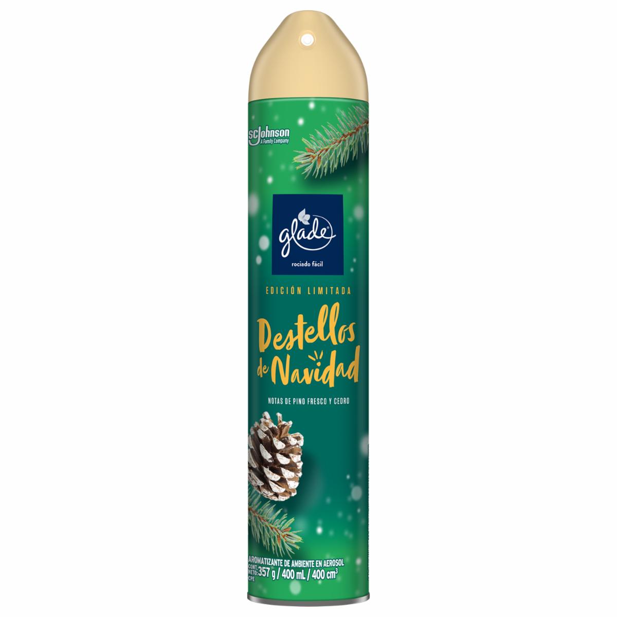 Aromatizante De Ambiente En Aerosol Destellos De Navidad GLADE 400 Ml