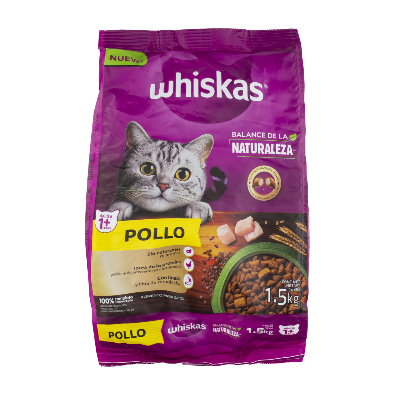 Alimento Para Gatos Balance Naturaleza De Pollo WHISKAS 1500 G