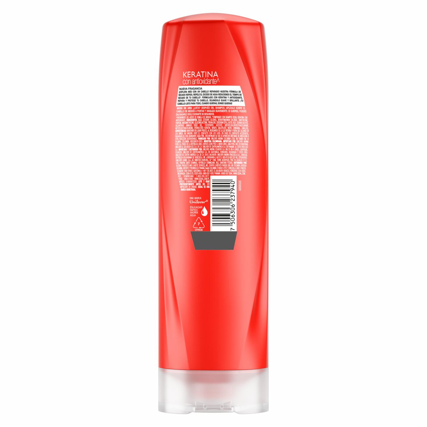 Acondicionador De Cabello Keratina Con Antioxidantes SEDAL 340 Ml
