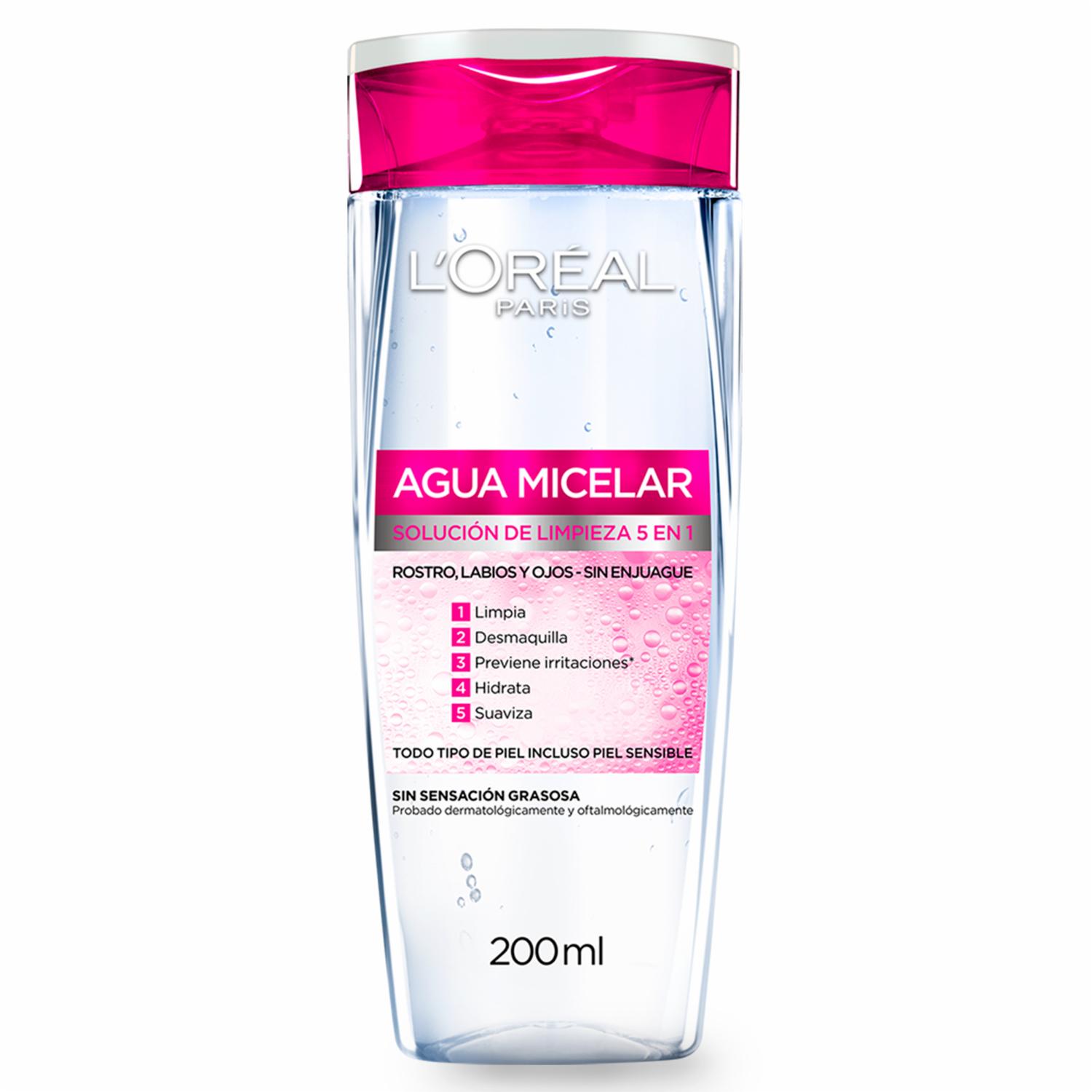 Agua Micelar 5 En 1 Para Todo Tipo De Pïel L’ORÉAL 200 Ml