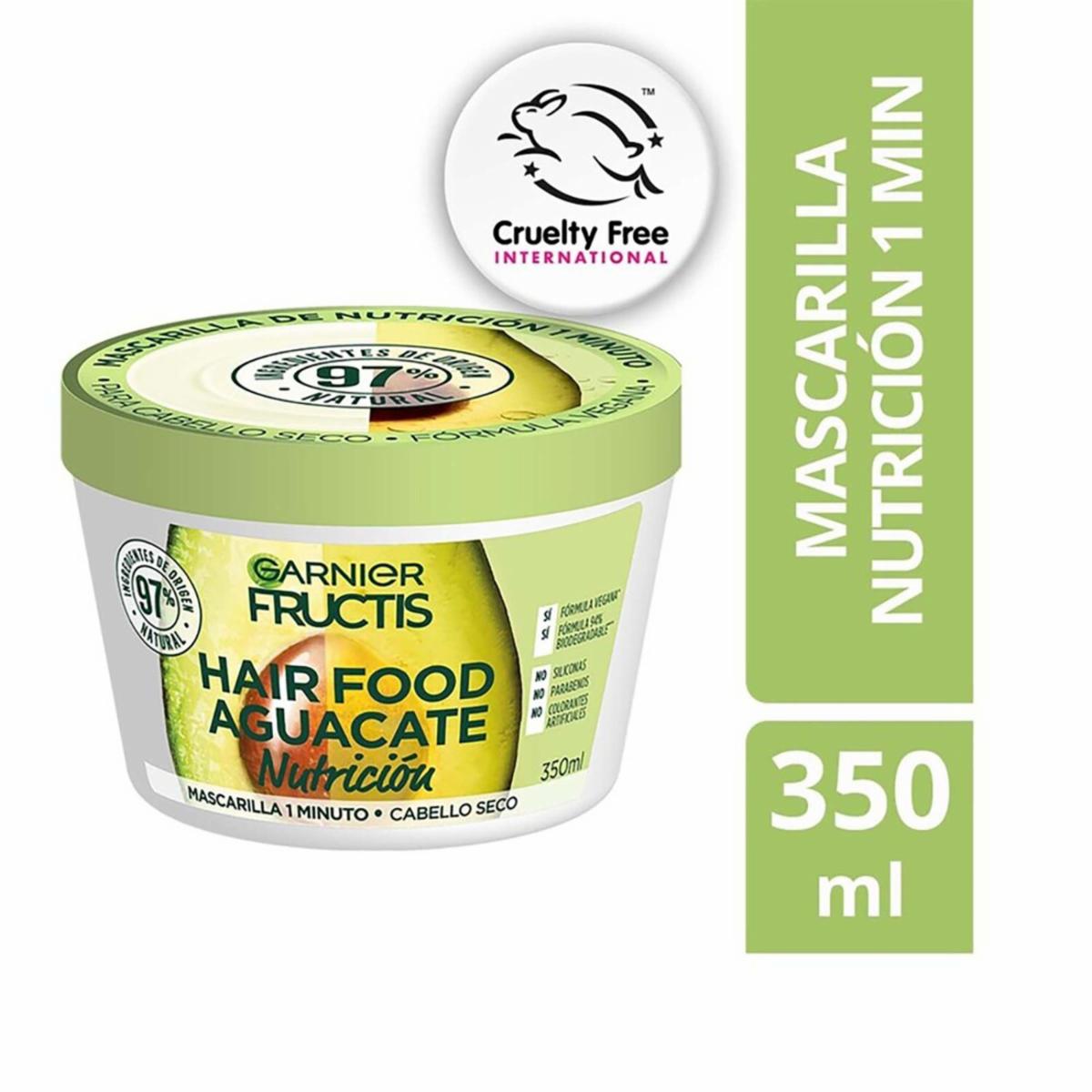 Mascara Capilar Hair Food Aguacate Nutrición 1 Minuto GARNIER FRUCTIS 350 G