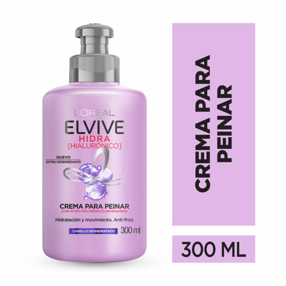 Crema Para Peinar Hidra Hialurónico Rellenador Para Cabello Deshidratado ELVIVE L’ORÉAL 300 Ml