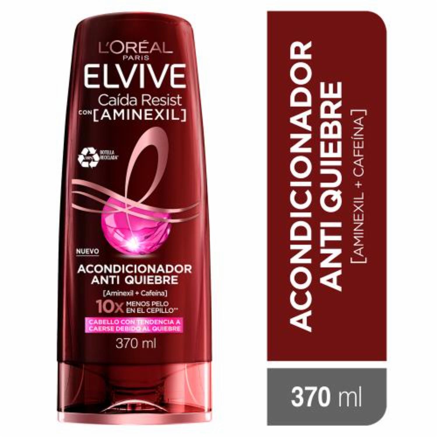 Acondicionador De Cabello Caída Resist Con Aminexil + Cafeína Para Cabello Quebradizo ELVIVE L’ORÉAL 370 Ml