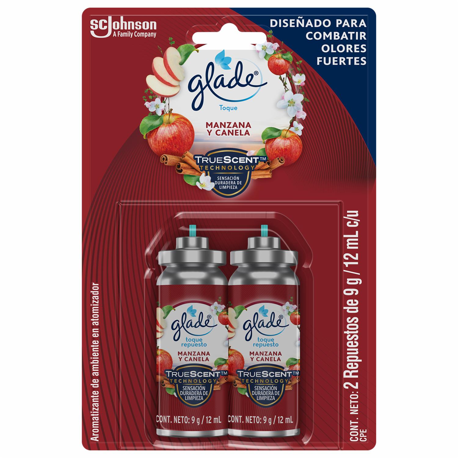 Repuesto Desodorante Ambiental Toque Manzana /Canela GLADE 18 G